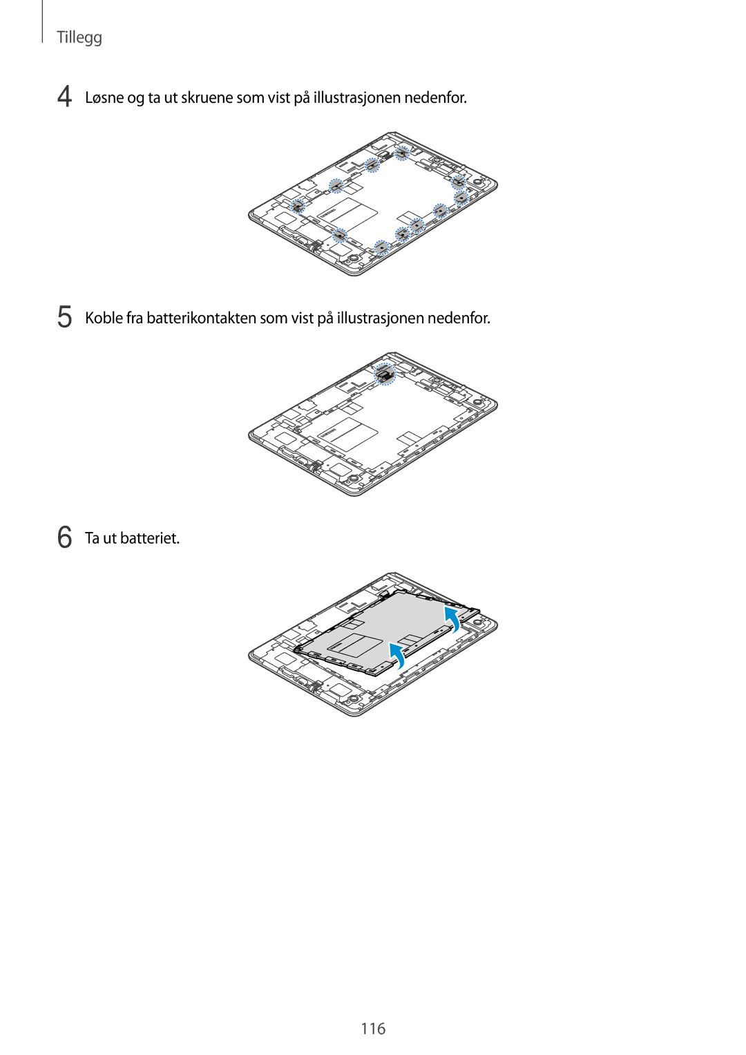 Samsung SM-P550NZWANEE, SM-P550NZAANEE, SM-P550NZBANEE, SM-T550NZWANEE manual 116 