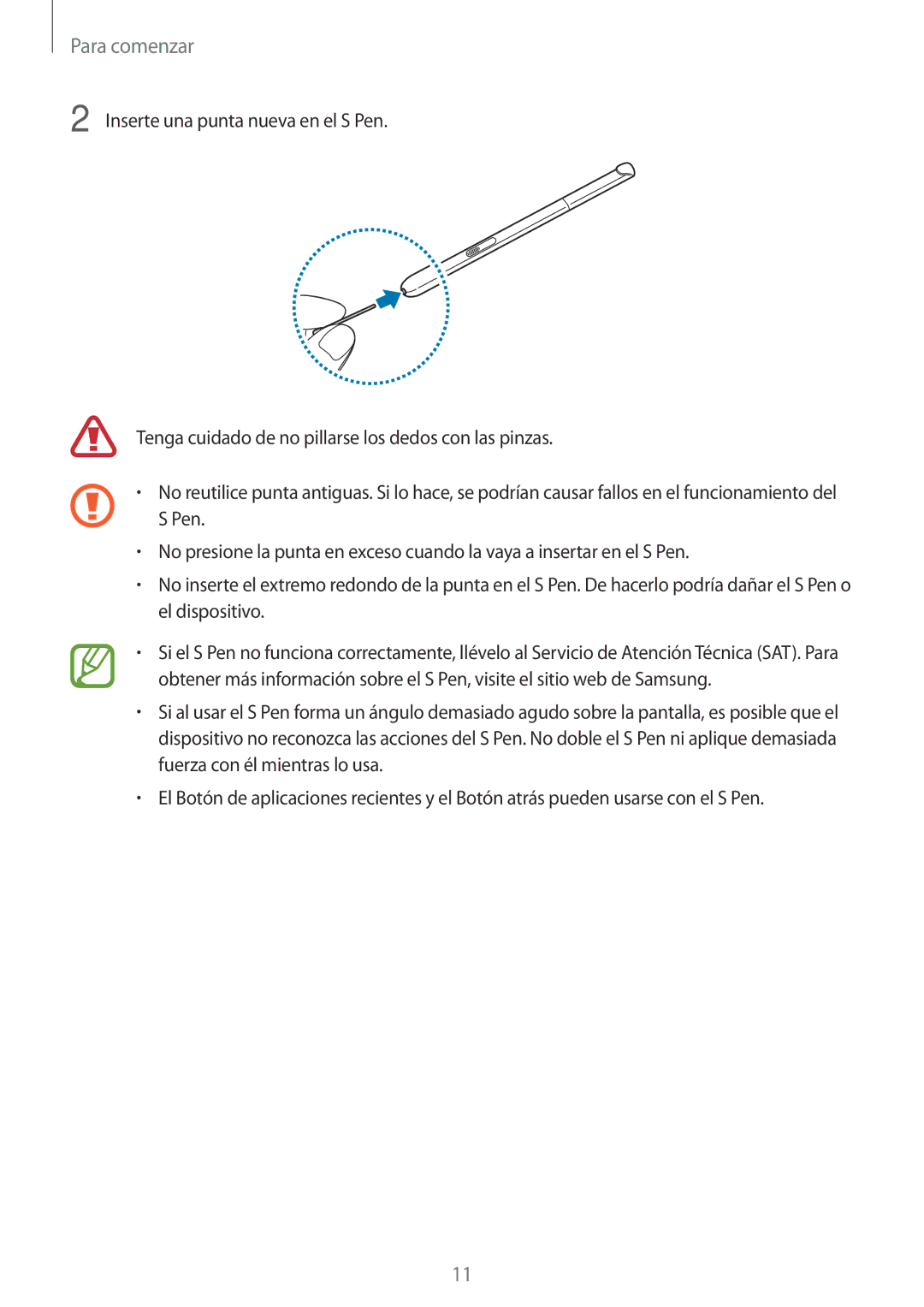 Samsung SM-P550NZWAPHE manual Para comenzar 