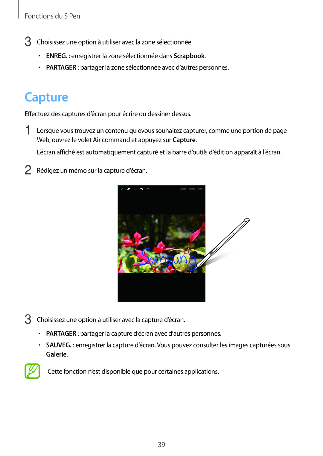 Samsung SM-P550NZKAXEF, SM-P550NZWAXEF manual Capture 