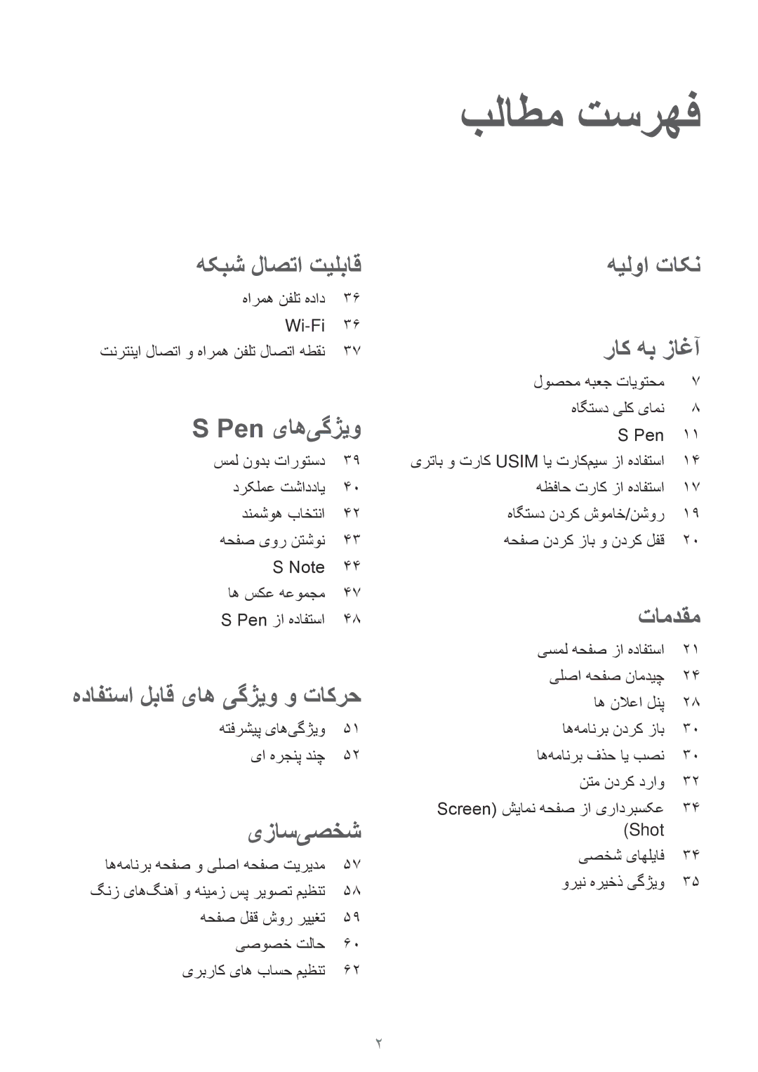 Samsung SM-P555NZAAKSA, SM-P555NZWAKSA manual بلاطم تسرهف, هارمه نفلت هداد Wi-Fi تنرتنیا لاصتا و هارمه نفلت لاصتا هطقن 