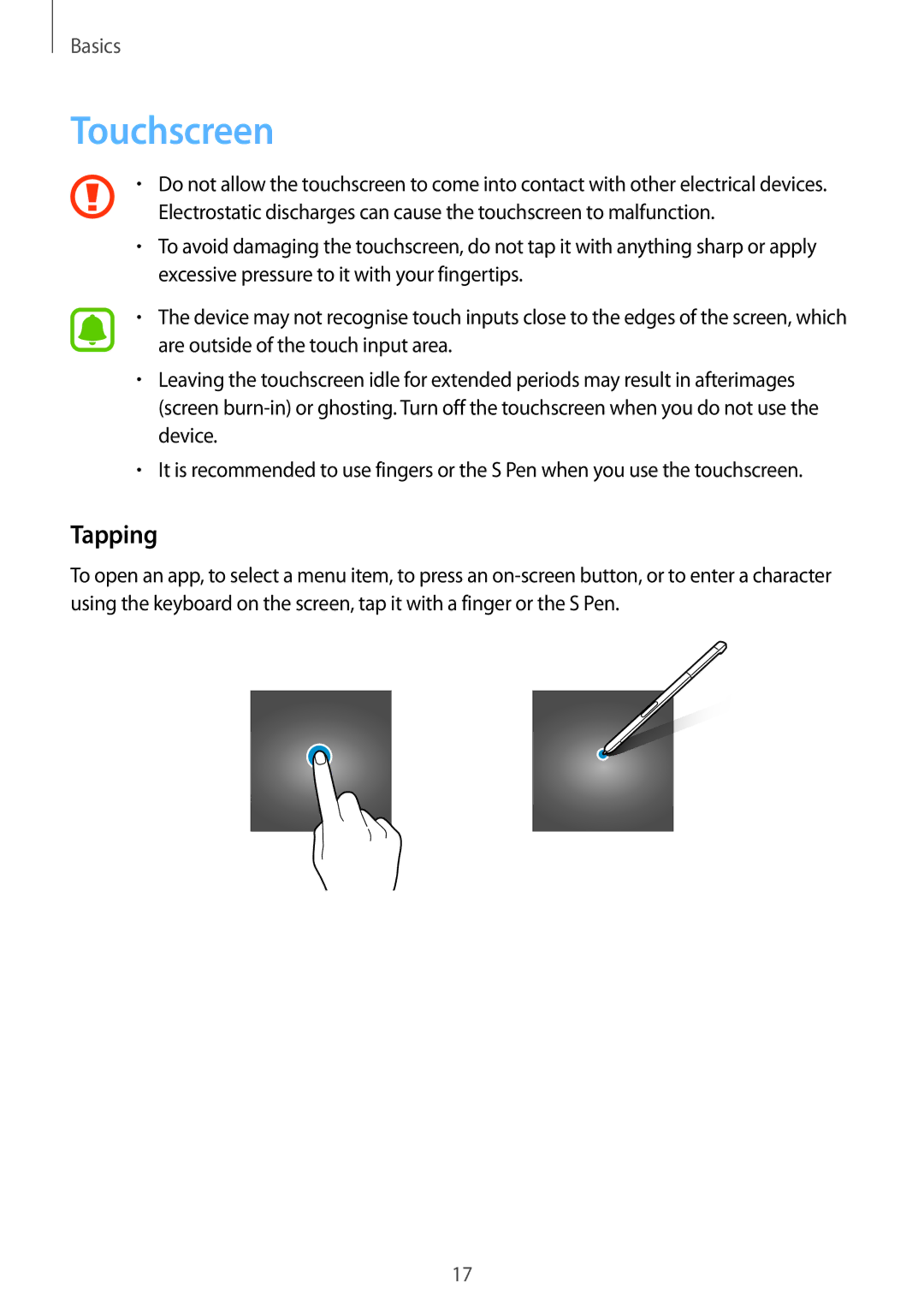 Samsung SM-P580NZKAXSK, SM-P580NZKADBT, SM-P580NZKAXEF, SM-P580NZKATUR, SM-P580NZKAITV, SM-P580NZWATUR Touchscreen, Tapping 