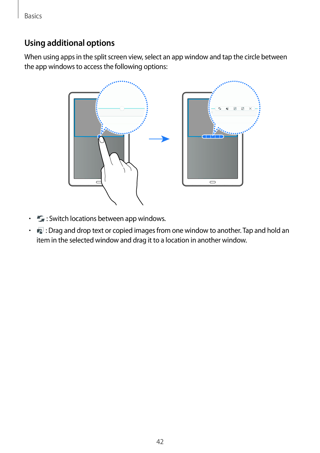 Samsung SM-P580NZKAKSA manual Using additional options 