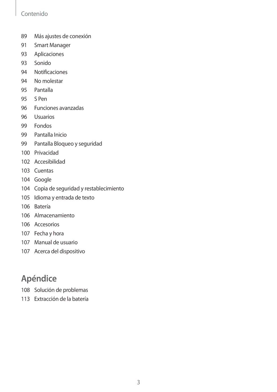 Samsung SM-P580NZKAPHE manual Apéndice 