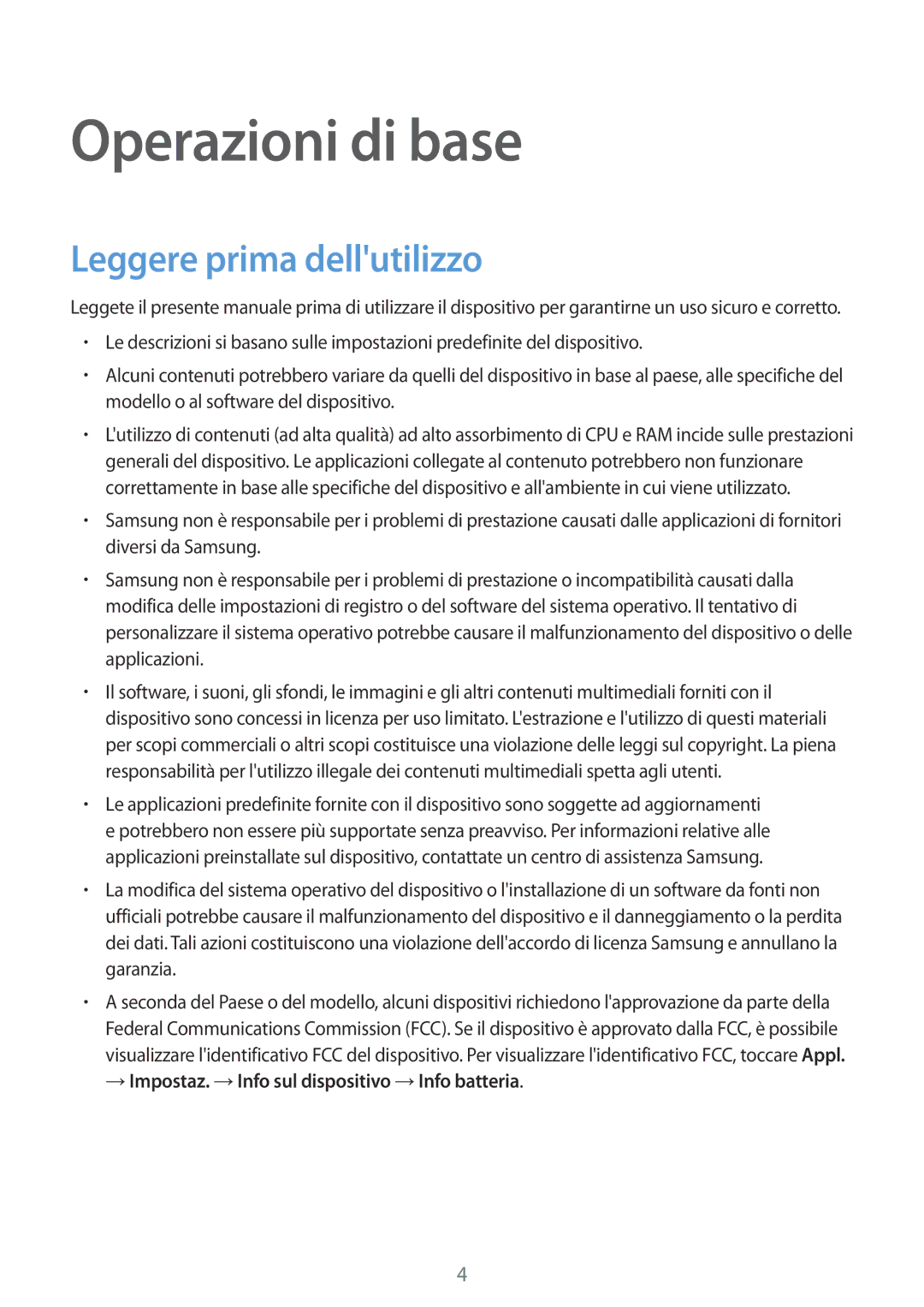 Samsung SM-P580NZKAITV, SM-P580NZKATUR manual Leggere prima dellutilizzo, →Impostaz. →Info sul dispositivo →Info batteria 