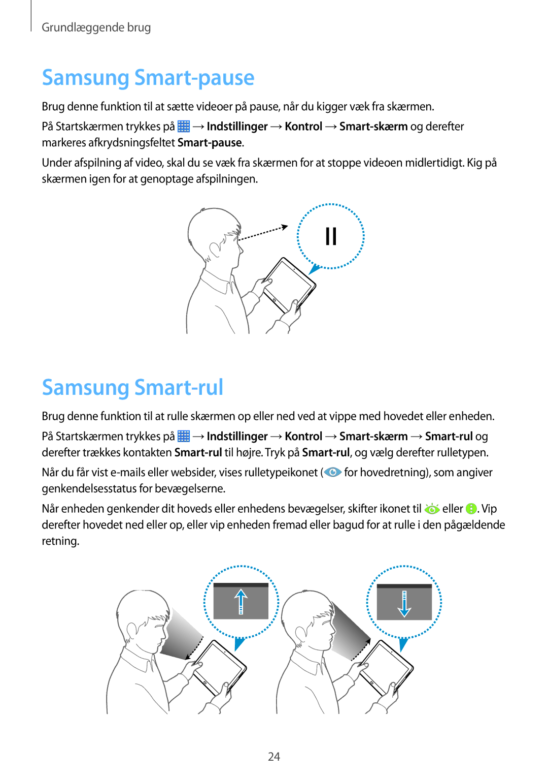 Samsung SM-P6000ZKANEE, SM-P6000ZKENEE, SM-P6000ZWENEE, SM-P6000ZWANEE manual Samsung Smart-pause, Samsung Smart-rul 