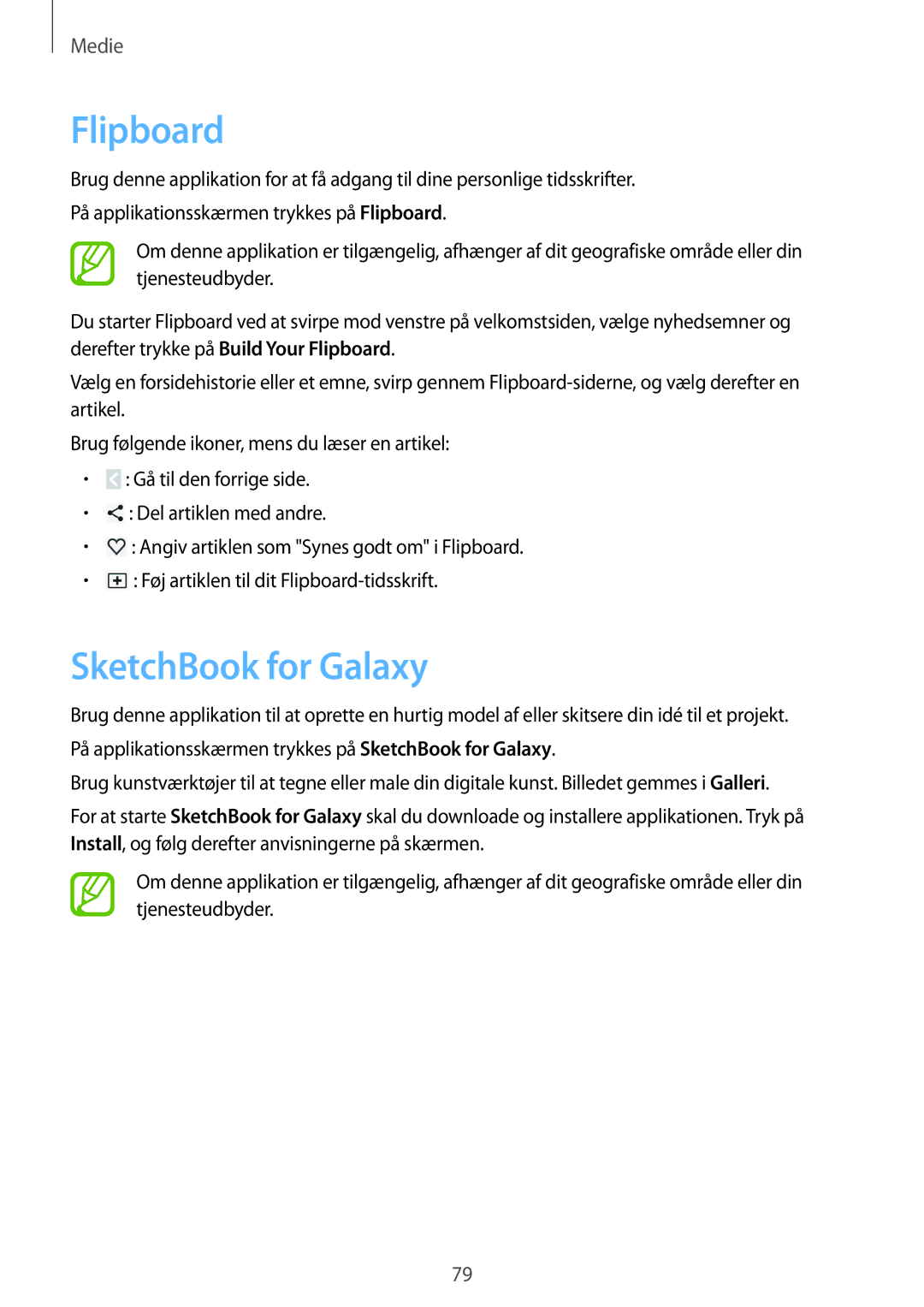 Samsung SM-P6000ZWANEE, SM-P6000ZKANEE, SM-P6000ZKENEE, SM-P6000ZWENEE manual Flipboard, SketchBook for Galaxy 