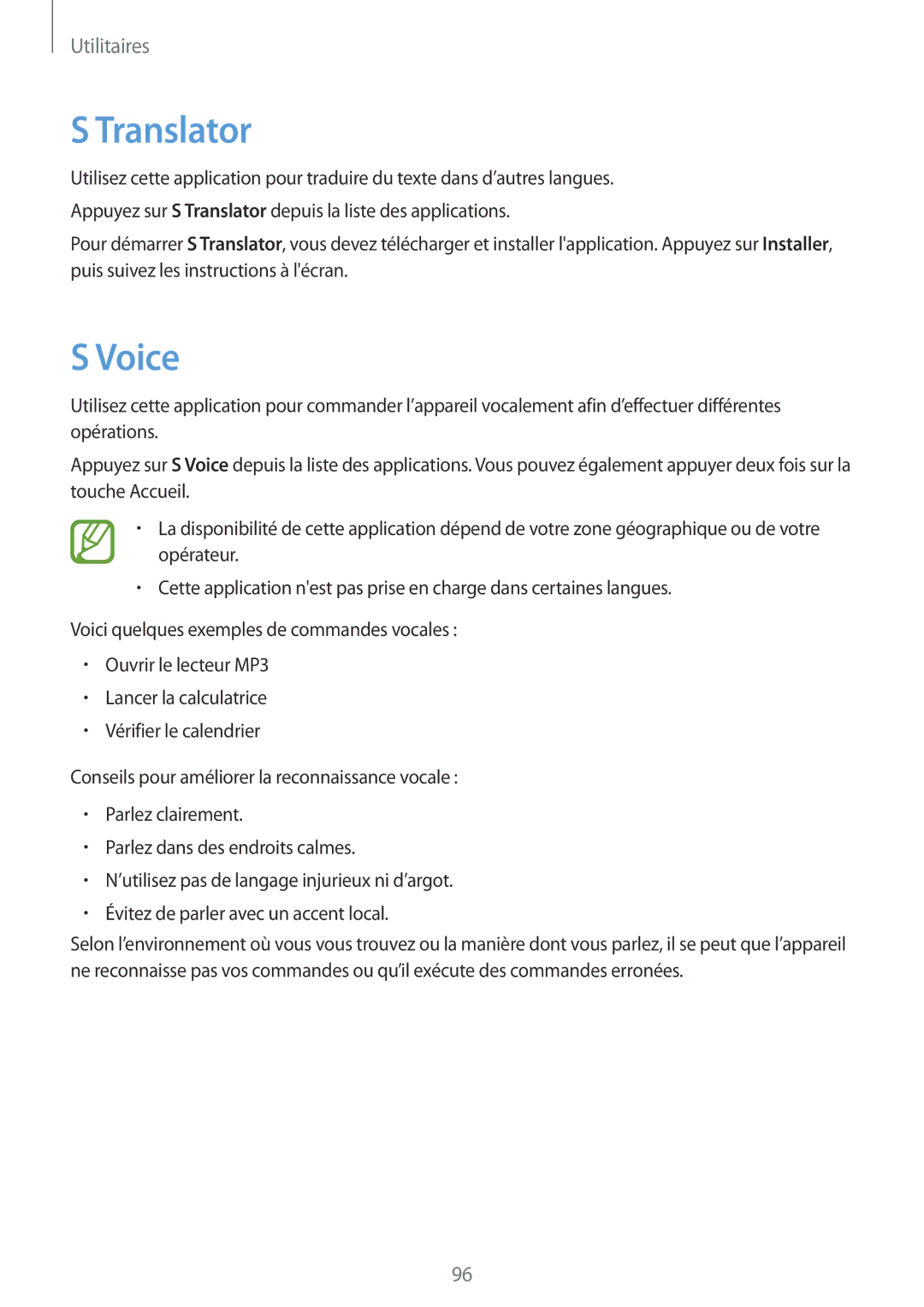 Samsung SM-P6000ZKAXEF, SM-P6000ZWAXEF manual Translator, Voice 