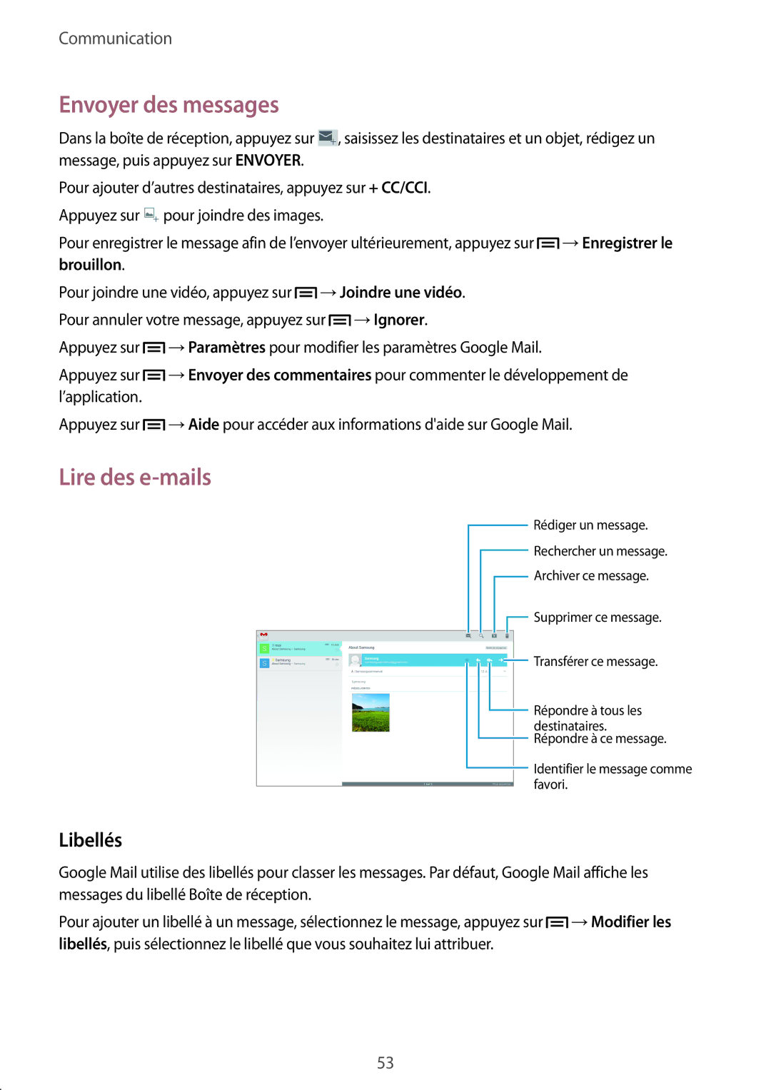 Samsung SM-P6000ZWAXEF, SM-P6000ZKAXEF manual Libellés 