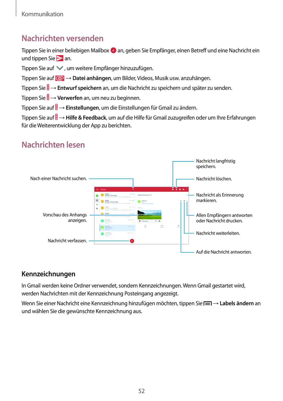 Samsung SM-P6000ZWEATO, SM-P6000ZWAXEO, SM-P6000ZKEDBT, SM-P6000ZKAEUR, SM-P6000ZKAATO, SM-P6000ZWATPH manual Kennzeichnungen 