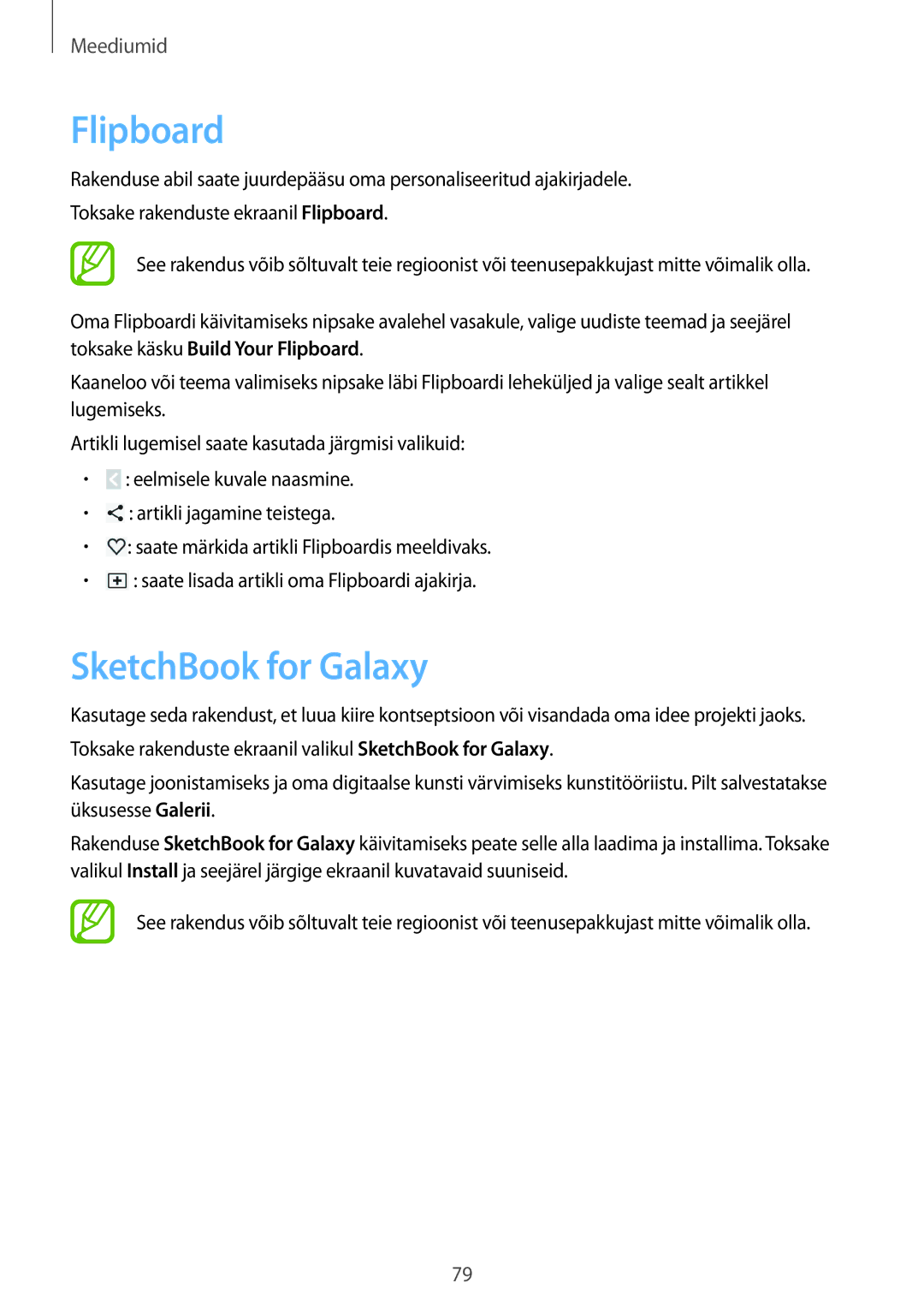 Samsung SM-P6000ZKESEB, SM-P6000ZWESEB, SM-P6000ZKASEB, SM-P6000ZWASEB manual Flipboard, SketchBook for Galaxy 