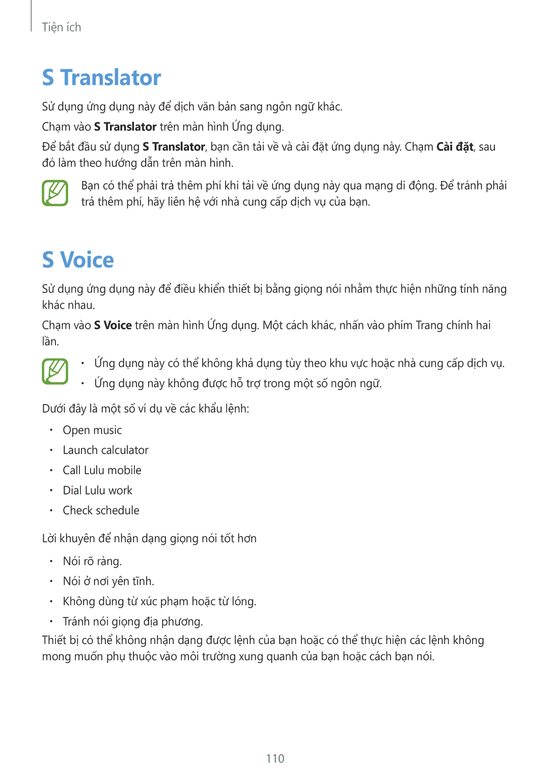 Samsung SM-P6010ZKAXXV, SM-P6010ZWAXXV manual Translator, Voice 