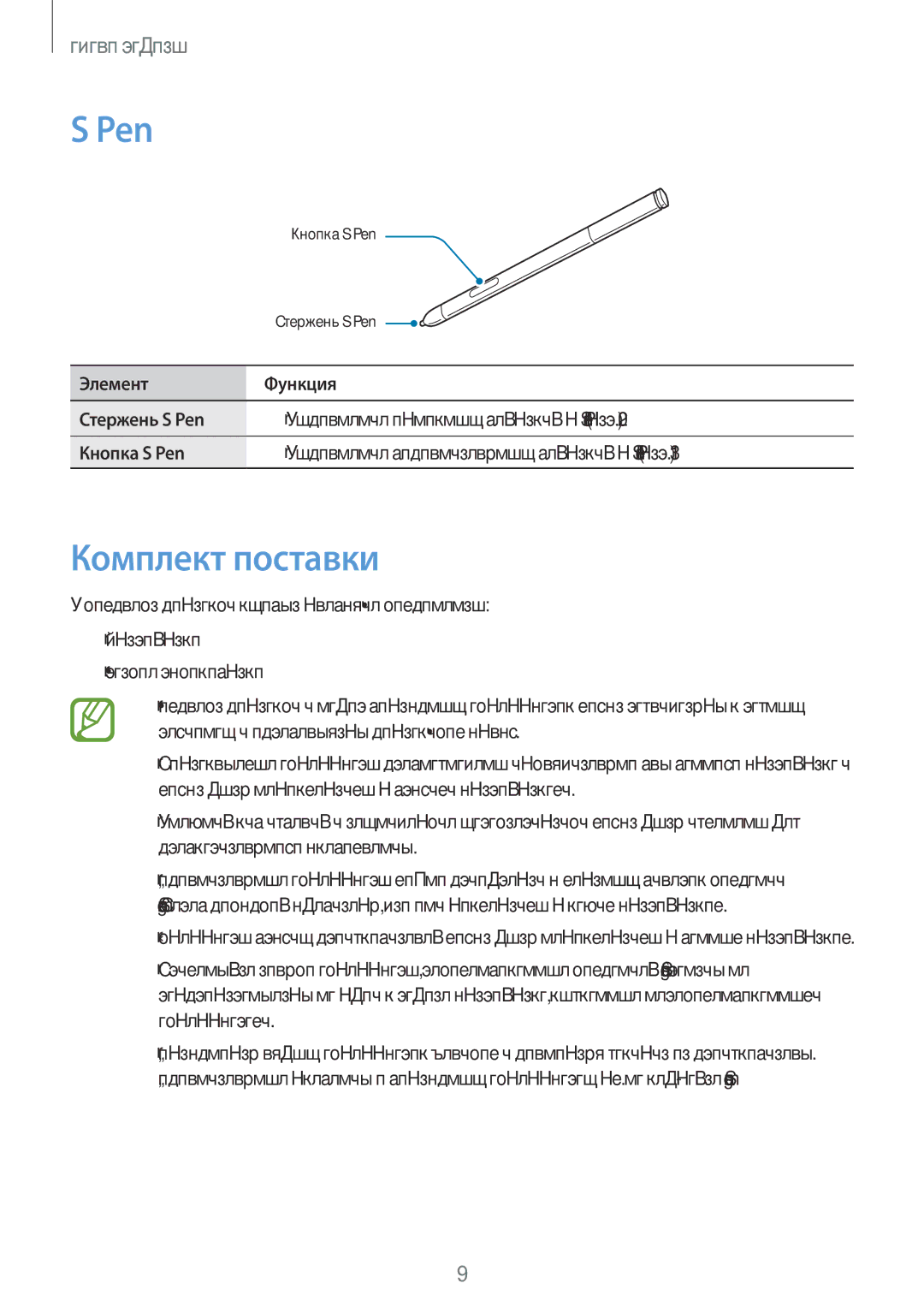 Samsung SM-P6010ZKAMGF, SM-P6010ZKESER, SM-P6010ZKASER, SM-P6010ZKEMGF, SM-P6010ZWAMGF, SM-P6010ZWESER Pen, Комплект поставки 