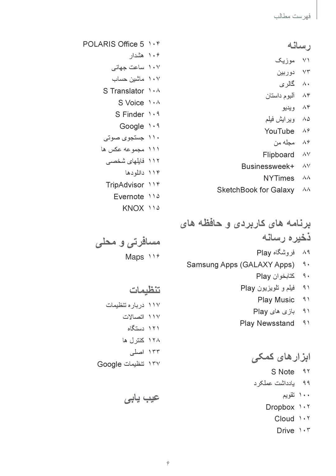 Samsung SM-P6010ZWATHR manual هناسر, Maps 