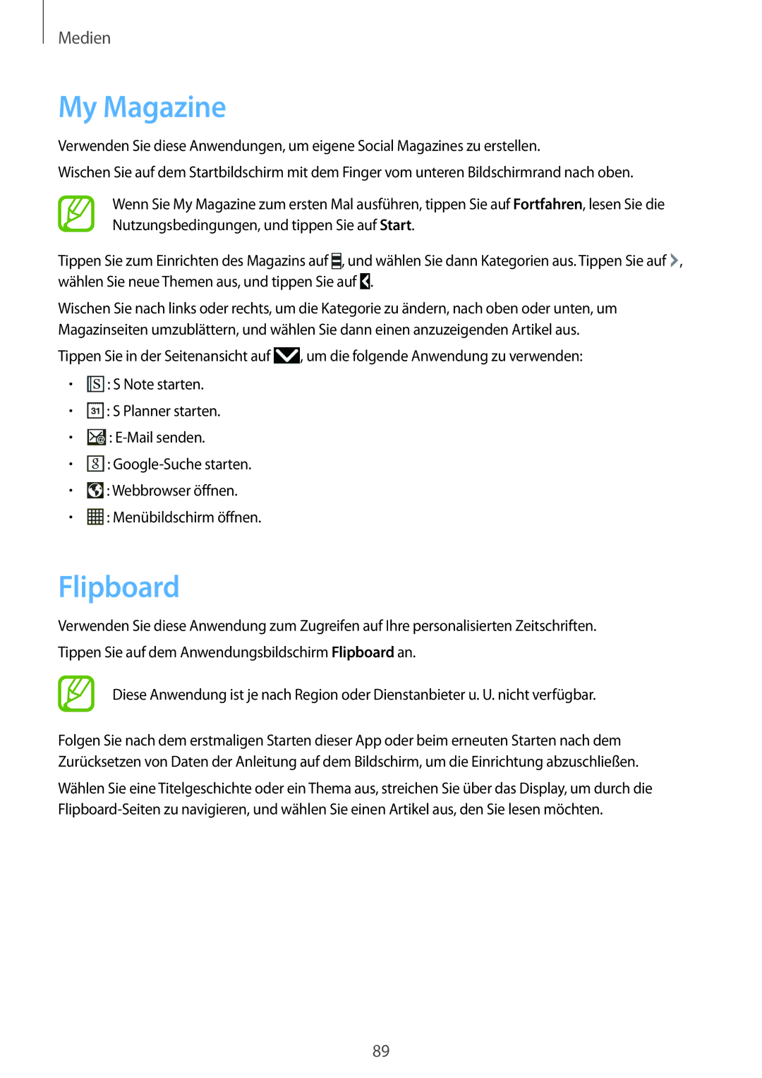 Samsung SM-P6050ZKAXEF, SM-P6050ZKAITV, SM-P6050ZKEDBT, SM-P6050ZWEDBT, SM-P6050ZWASEB, SM-P6050ZWADBT My Magazine, Flipboard 