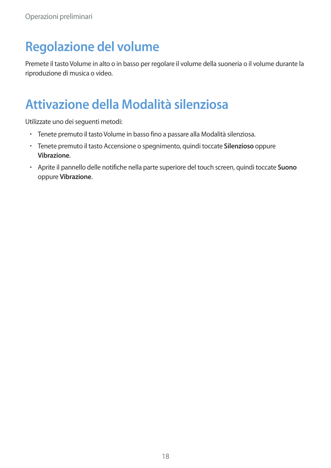 Samsung SM-P6050ZKAITV, SM-P6050ZWAITV, SM-P6050ZKAXEF manual Regolazione del volume, Attivazione della Modalità silenziosa 