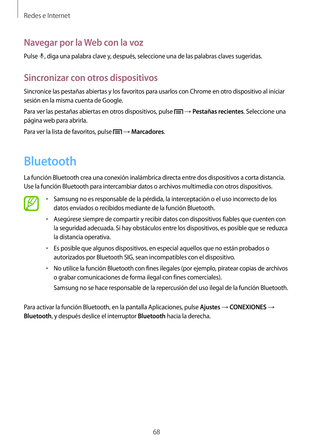 Samsung SM-P6050ZWAROM, SM-P6050ZKATMN, SM-P6050ZWATPH, SM-P6050ZKADBT manual Bluetooth, Sincronizar con otros dispositivos 