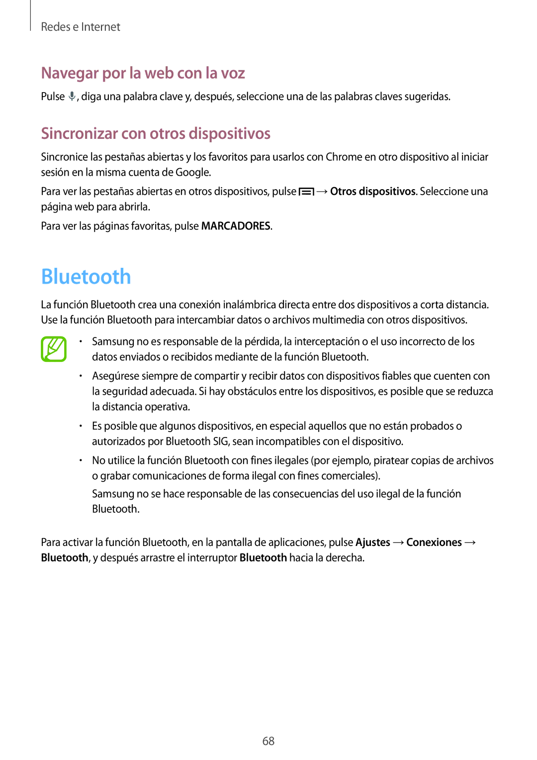 Samsung SM-P6050ZWAROM, SM-P6050ZKATMN, SM-P6050ZWATPH, SM-P6050ZKADBT manual Bluetooth, Sincronizar con otros dispositivos 