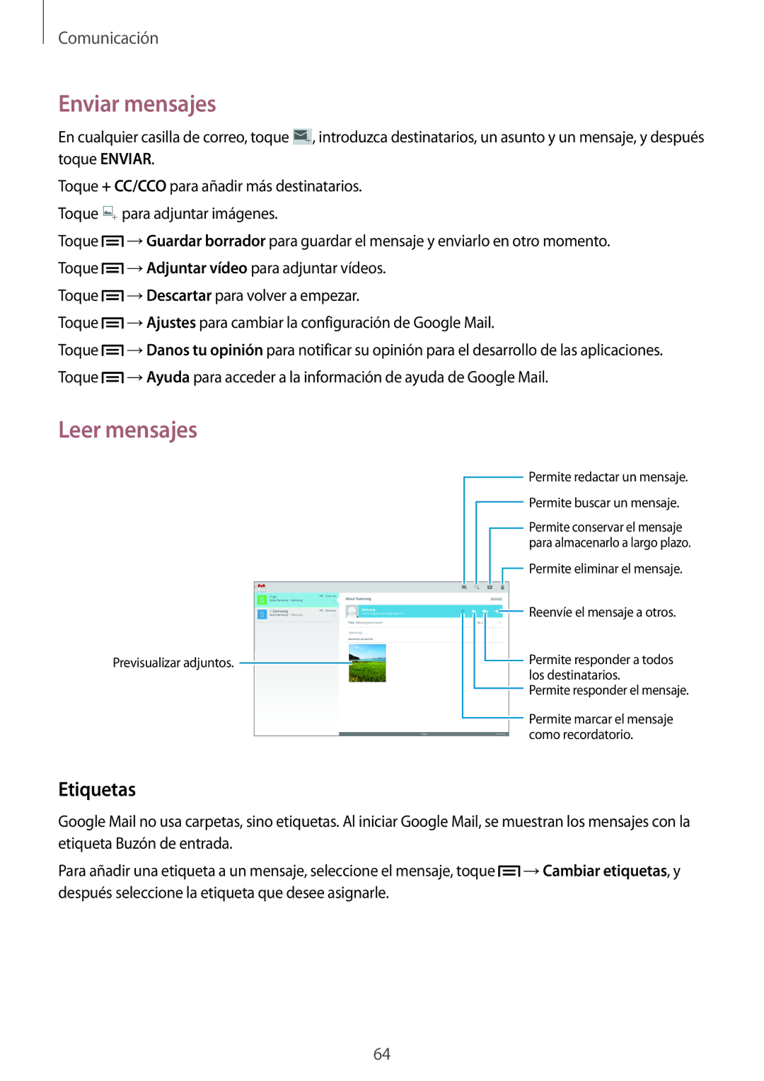 Samsung SM-P6050ZKATMN, SM-P6050ZWATPH, SM-P6050ZKADBT, SM-P6050ZKAPHE, SM-P6050ZWAROM, SM-P6050ZWEPHE manual Etiquetas 