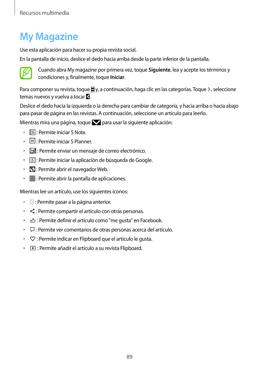 Samsung SM-P6050ZWATPH, SM-P6050ZKATMN, SM-P6050ZKADBT, SM-P6050ZKAPHE, SM-P6050ZWAROM, SM-P6050ZWEPHE manual My Magazine 