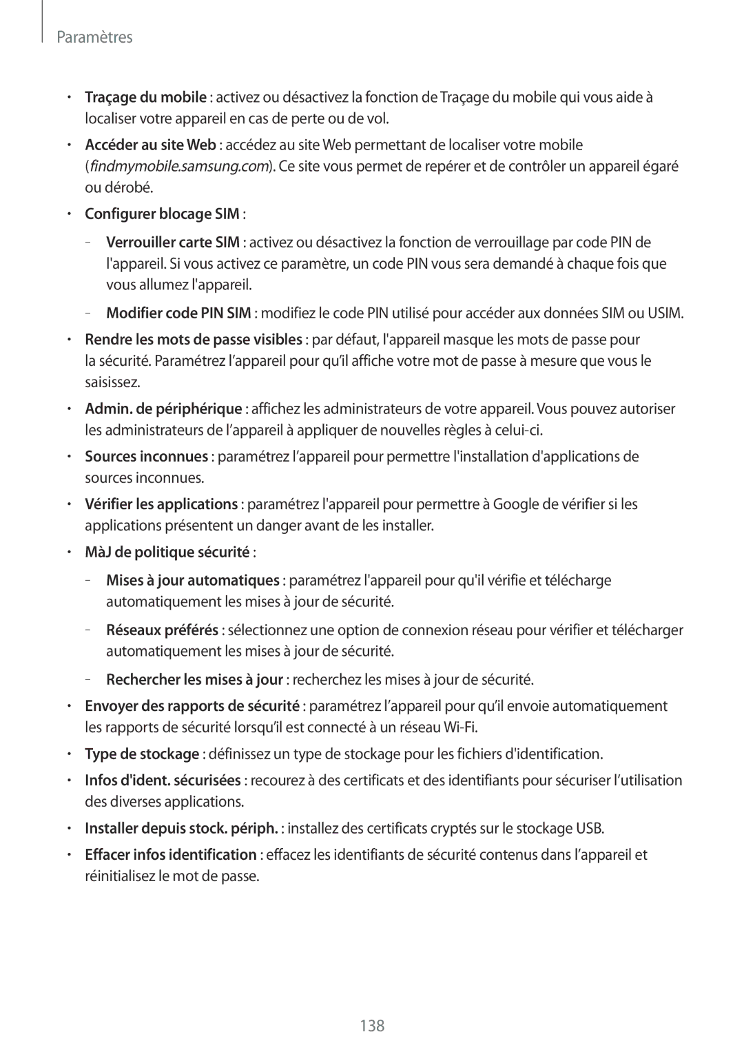 Samsung SM-P6050ZKAXEF, SM-P6050ZWAXEF manual 138 