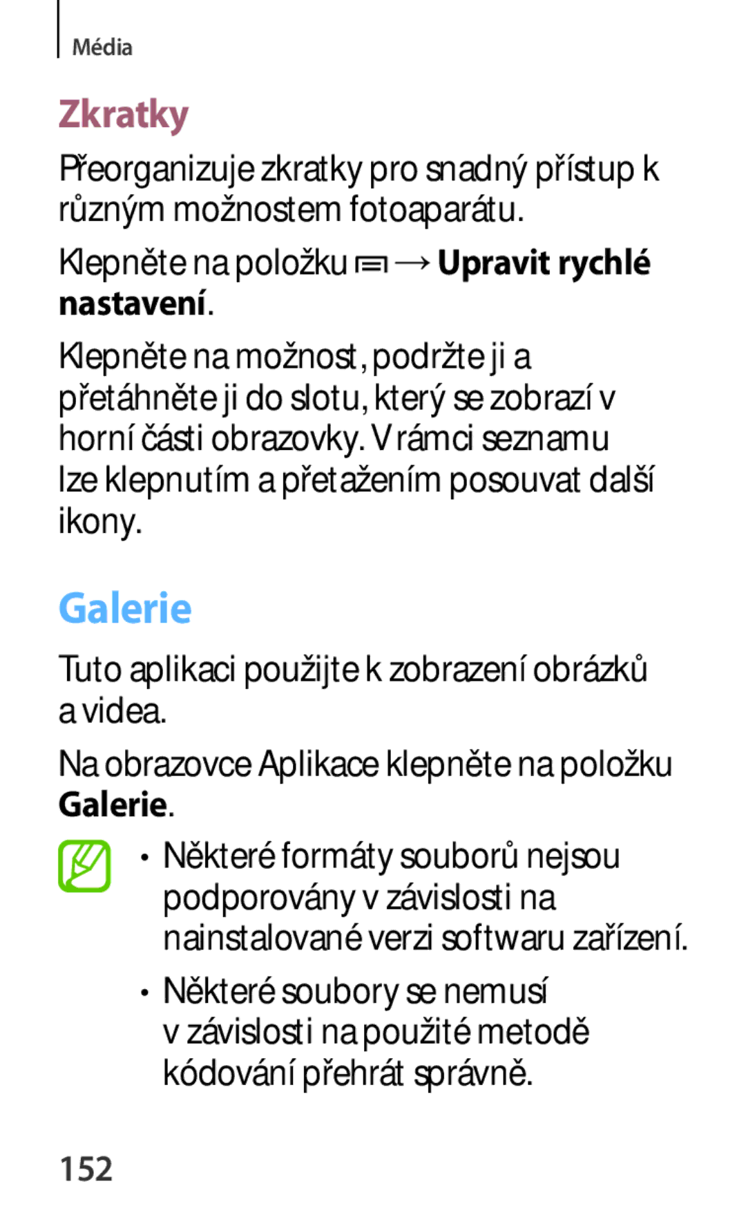 Samsung SM-P6050ZKAXEO, SM-P6050ZWAITV, SM-P6050ZWAEUR, SM-P6050ZWAATO, SM-P6050ZKAEUR, SM-P6050ZKAATO Galerie, Zkratky, 152 