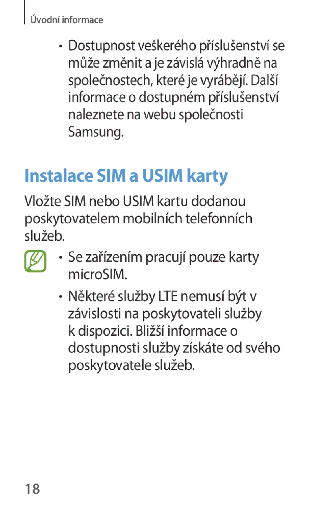 Samsung SM-P6050ZKAXSK, SM-P6050ZWAITV, SM-P6050ZWAEUR, SM-P6050ZWAATO, SM-P6050ZKAEUR manual Instalace SIM a Usim karty 