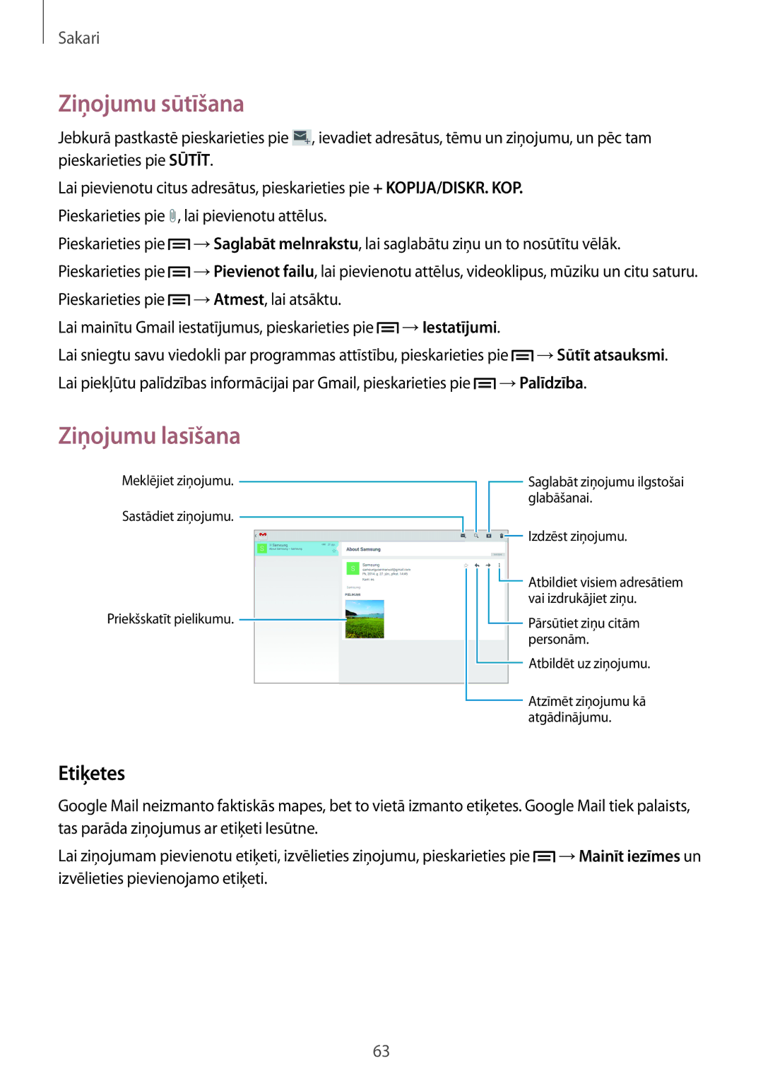 Samsung SM-P6050ZWESEB, SM-P6050ZWASEB, SM-P6050ZKASEB, SM-P6050ZKESEB manual Etiķetes 