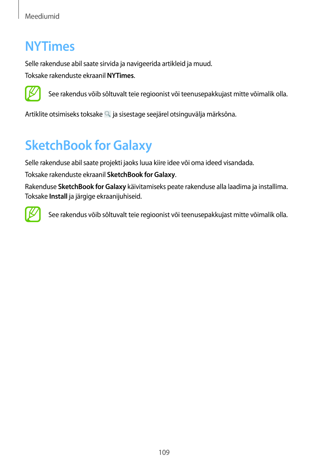 Samsung SM-P9000ZWASEB, SM-P9000ZKASEB manual NYTimes, SketchBook for Galaxy 