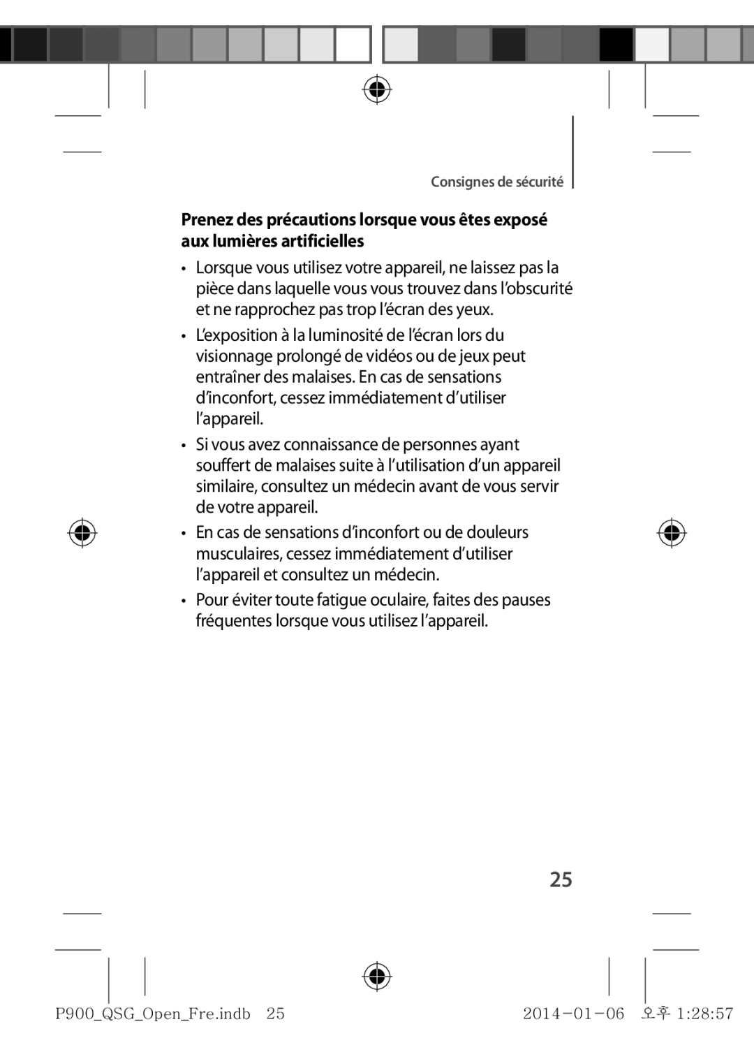 Samsung SM-P9000ZKAXEF, SM-P9000ZWAXEF manual Consignes de sécurité 