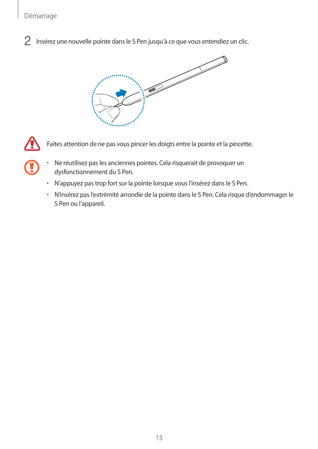 Samsung SM-P9000ZWAXEF, SM-P9000ZKAXEF manual Démarrage 