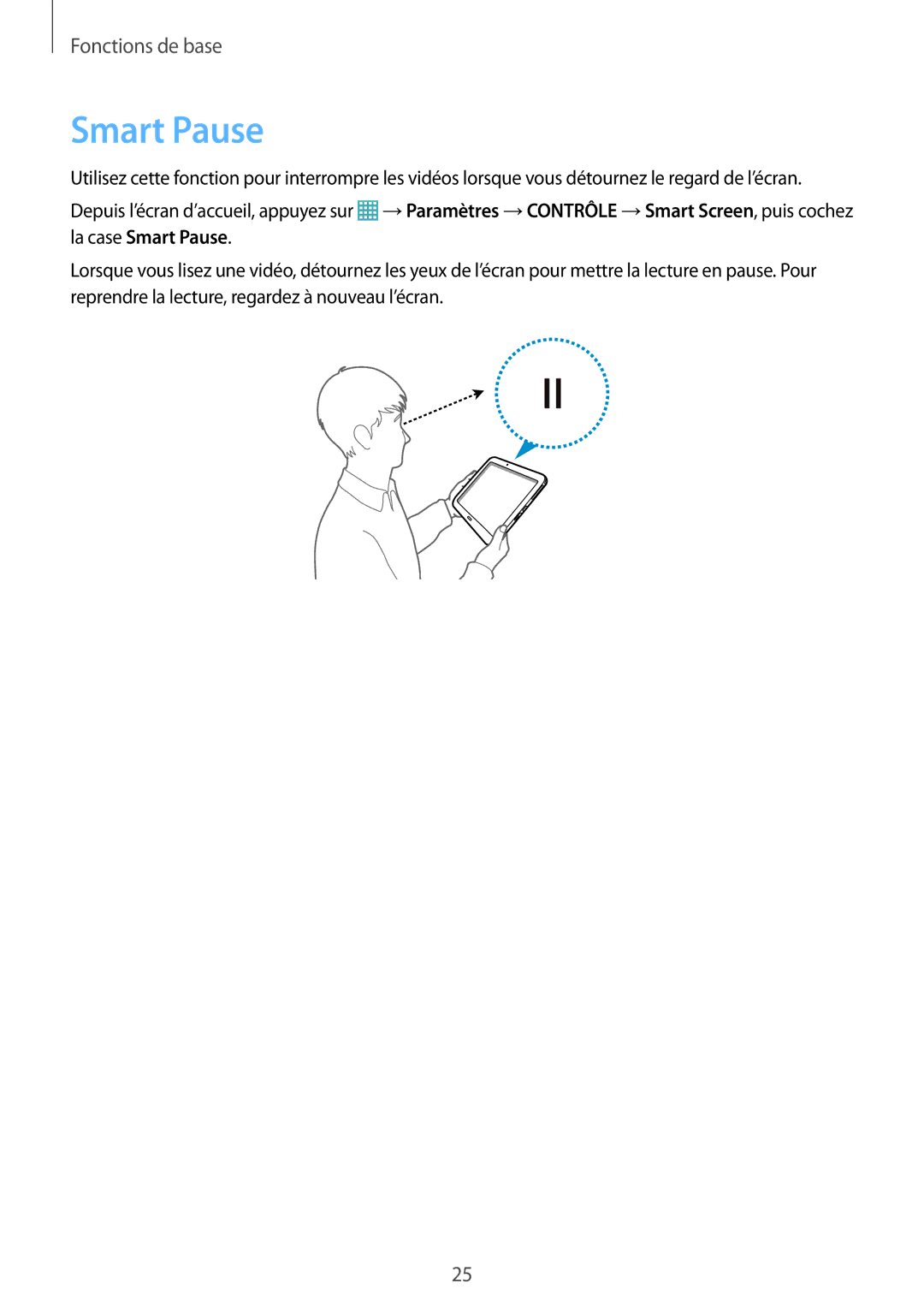 Samsung SM-P9000ZWAXEF, SM-P9000ZKAXEF manual Smart Pause 