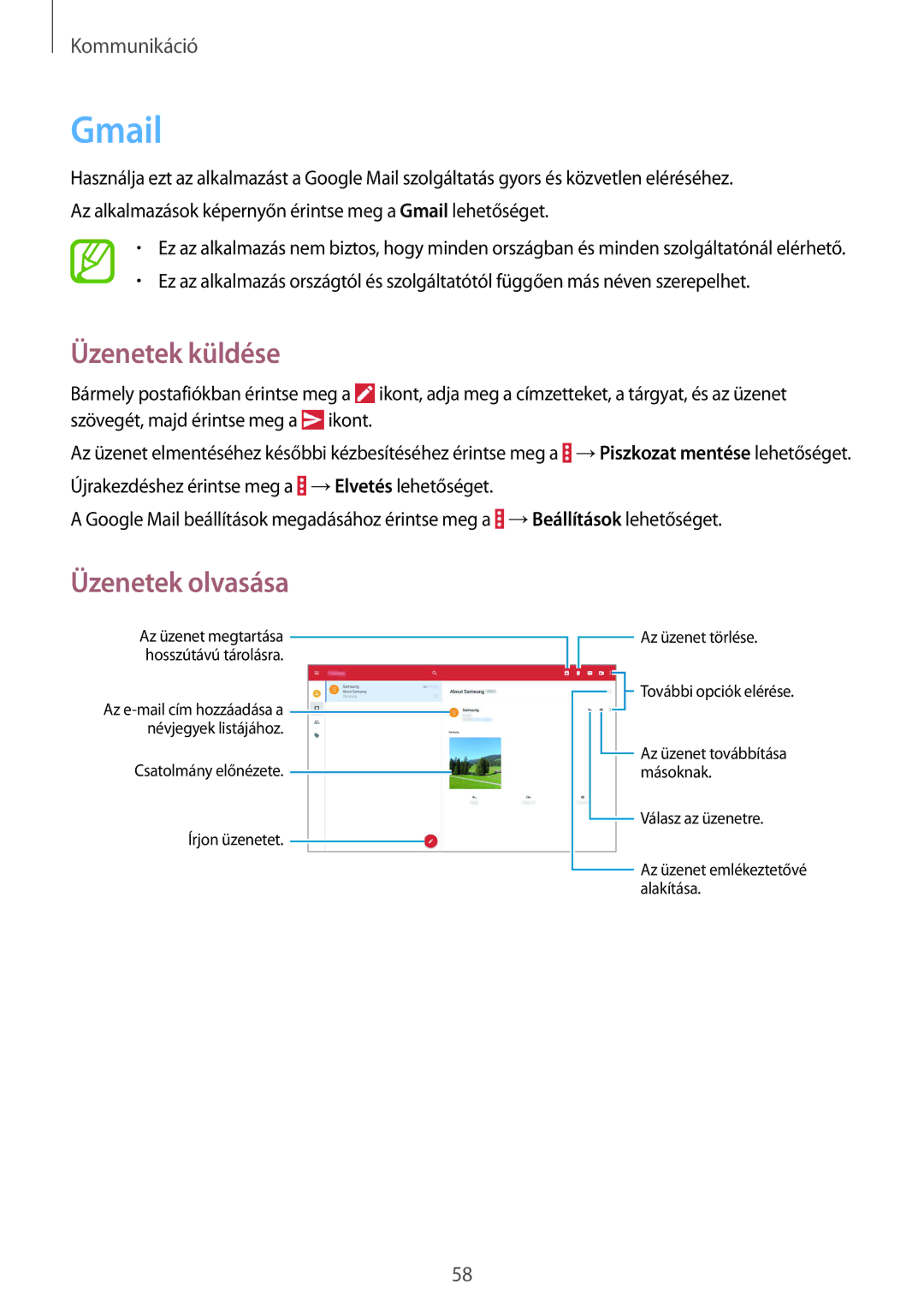 Samsung SM-P9000ZKAXEH manual Gmail 