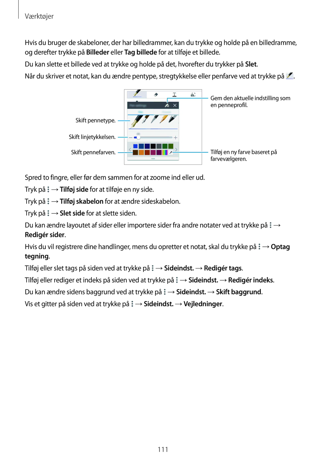 Samsung SM-P9000ZWANEE, SM-P9000ZKYNEE, SM-P9000ZWYNEE, SM-P9000ZKANEE manual 111 