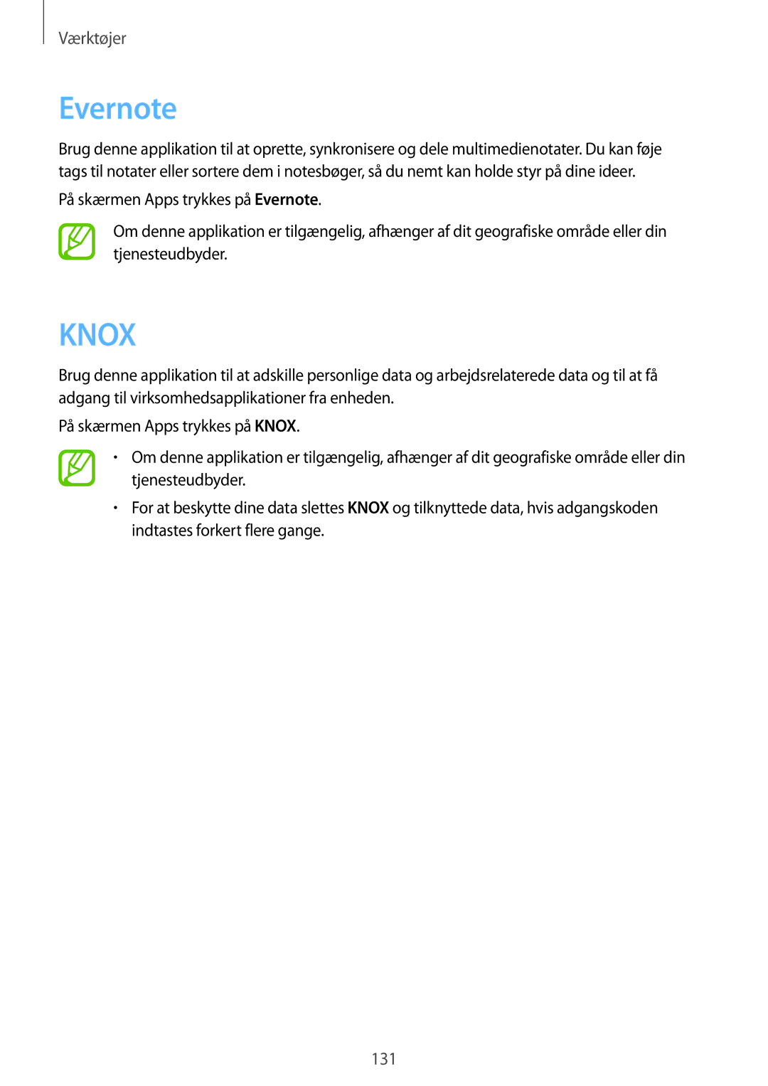 Samsung SM-P9000ZWANEE, SM-P9000ZKYNEE, SM-P9000ZWYNEE, SM-P9000ZKANEE manual Evernote, Knox 