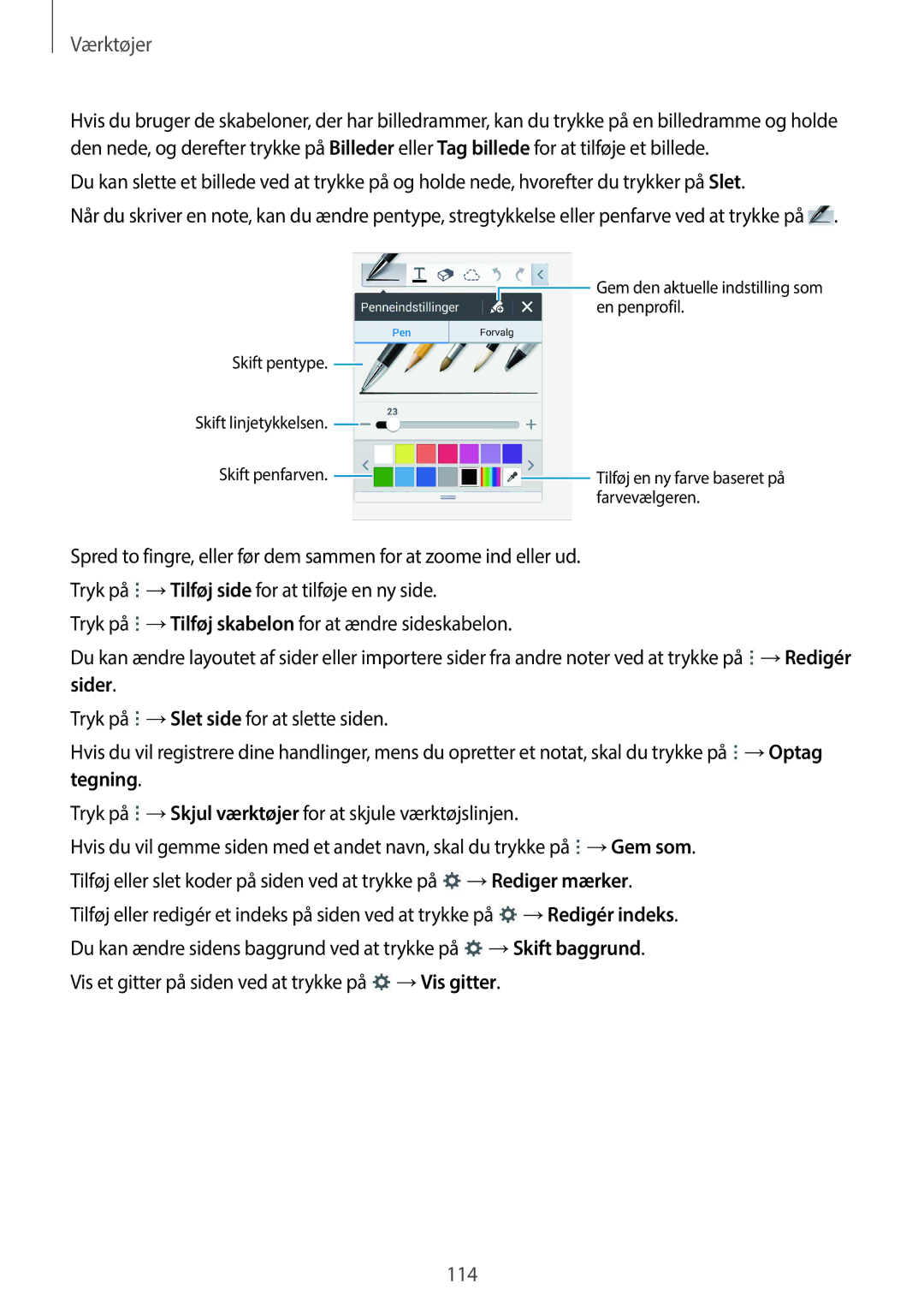 Samsung SM-P9000ZKANEE, SM-P9000ZKYNEE, SM-P9000ZWYNEE, SM-P9000ZWANEE manual 114 