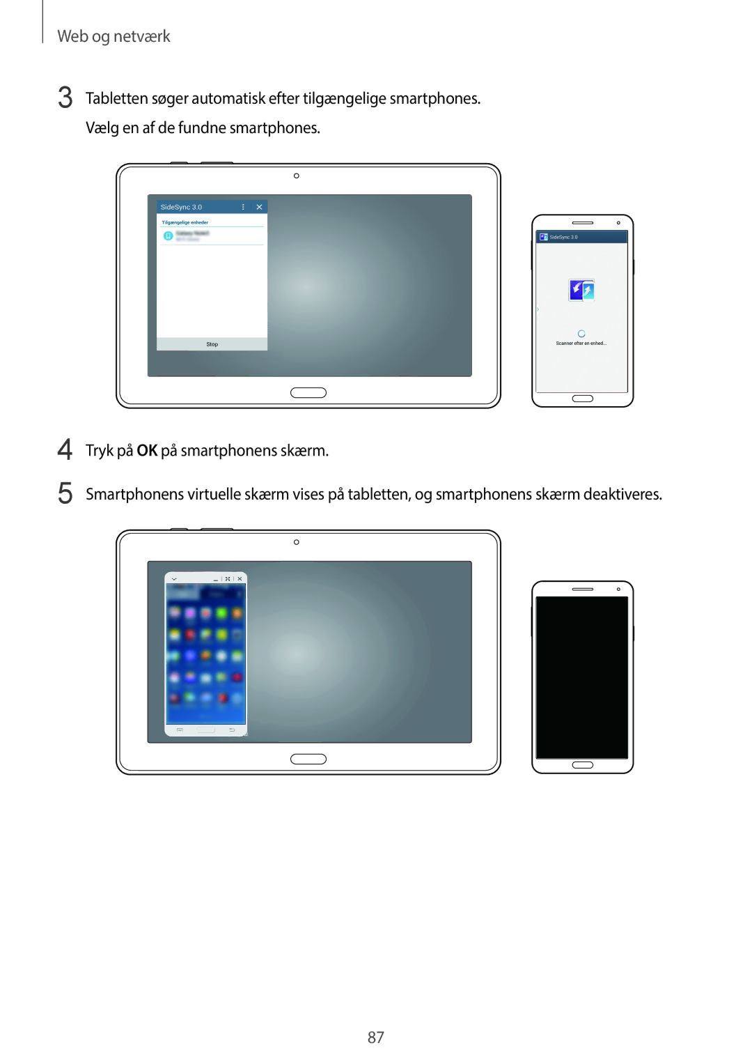 Samsung SM-P9000ZWANEE, SM-P9000ZKYNEE, SM-P9000ZWYNEE, SM-P9000ZKANEE manual Web og netværk 