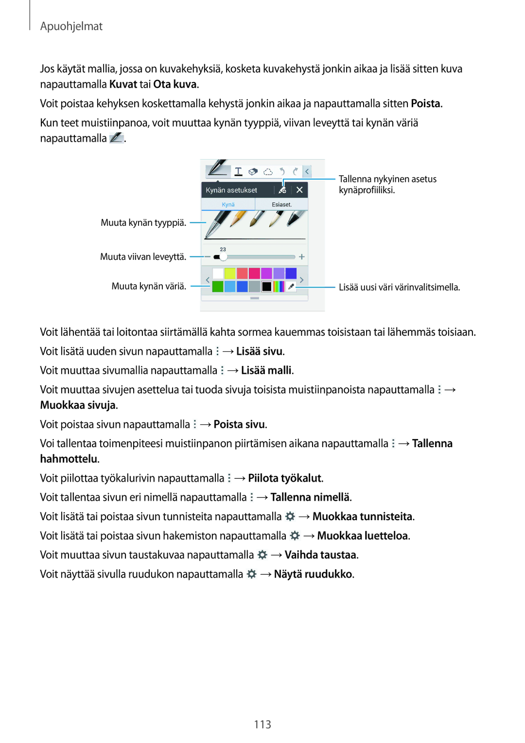 Samsung SM-P9000ZWYNEE, SM-P9000ZKYNEE, SM-P9000ZKANEE, SM-P9000ZWANEE manual 113 