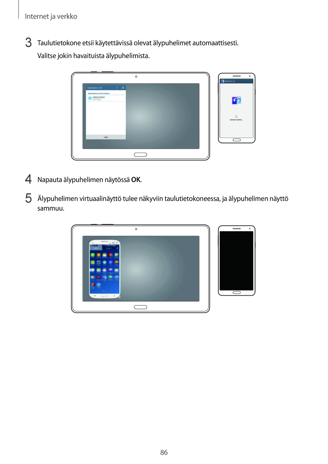 Samsung SM-P9000ZKANEE, SM-P9000ZKYNEE, SM-P9000ZWYNEE, SM-P9000ZWANEE manual Internet ja verkko 