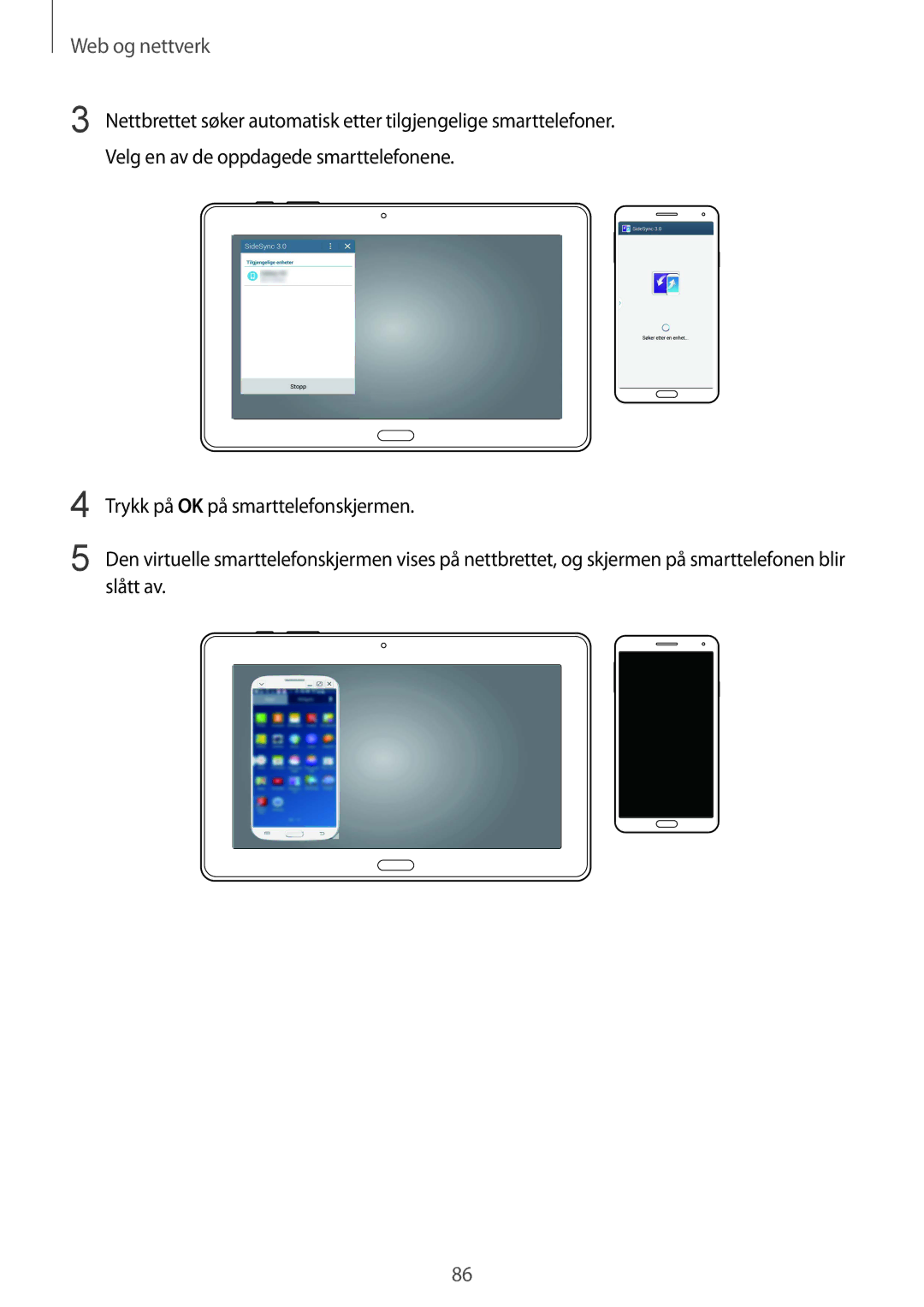 Samsung SM-P9000ZKANEE, SM-P9000ZKYNEE, SM-P9000ZWYNEE, SM-P9000ZWANEE manual Web og nettverk 