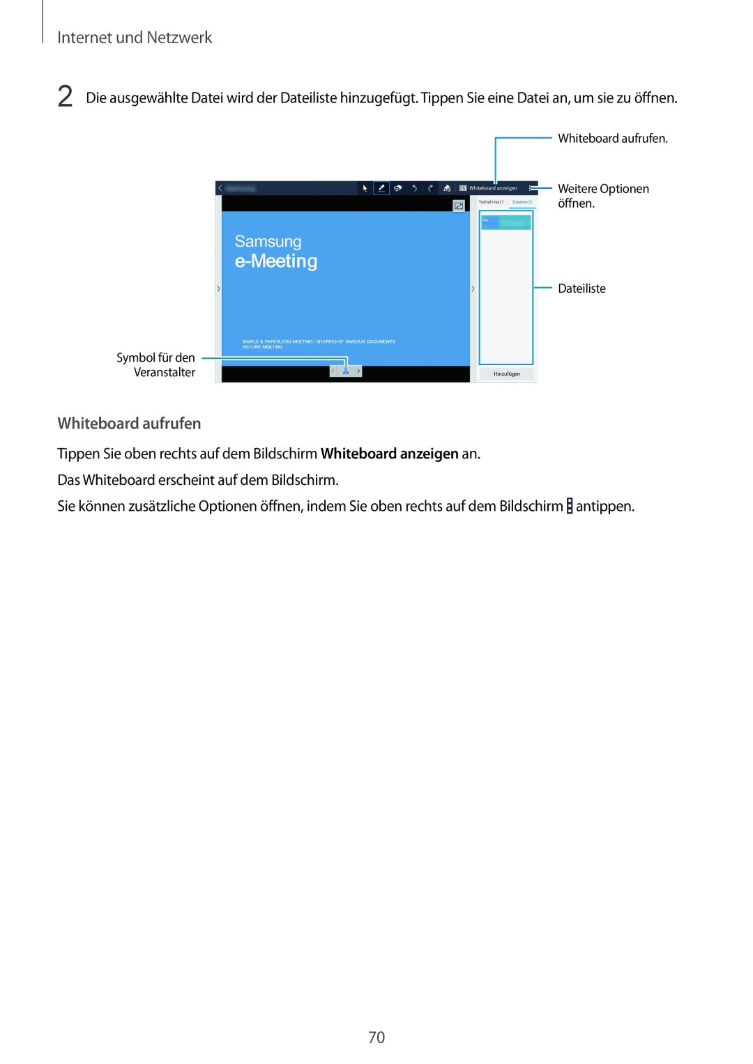 Samsung SM-P9000ZWADBT, SM-P9000ZWAATO, SM-P9000ZKAXEO, SM-P9000ZKASEB, SM-P9000ZKAATO, SM-P9000ZKADBT Whiteboard aufrufen 