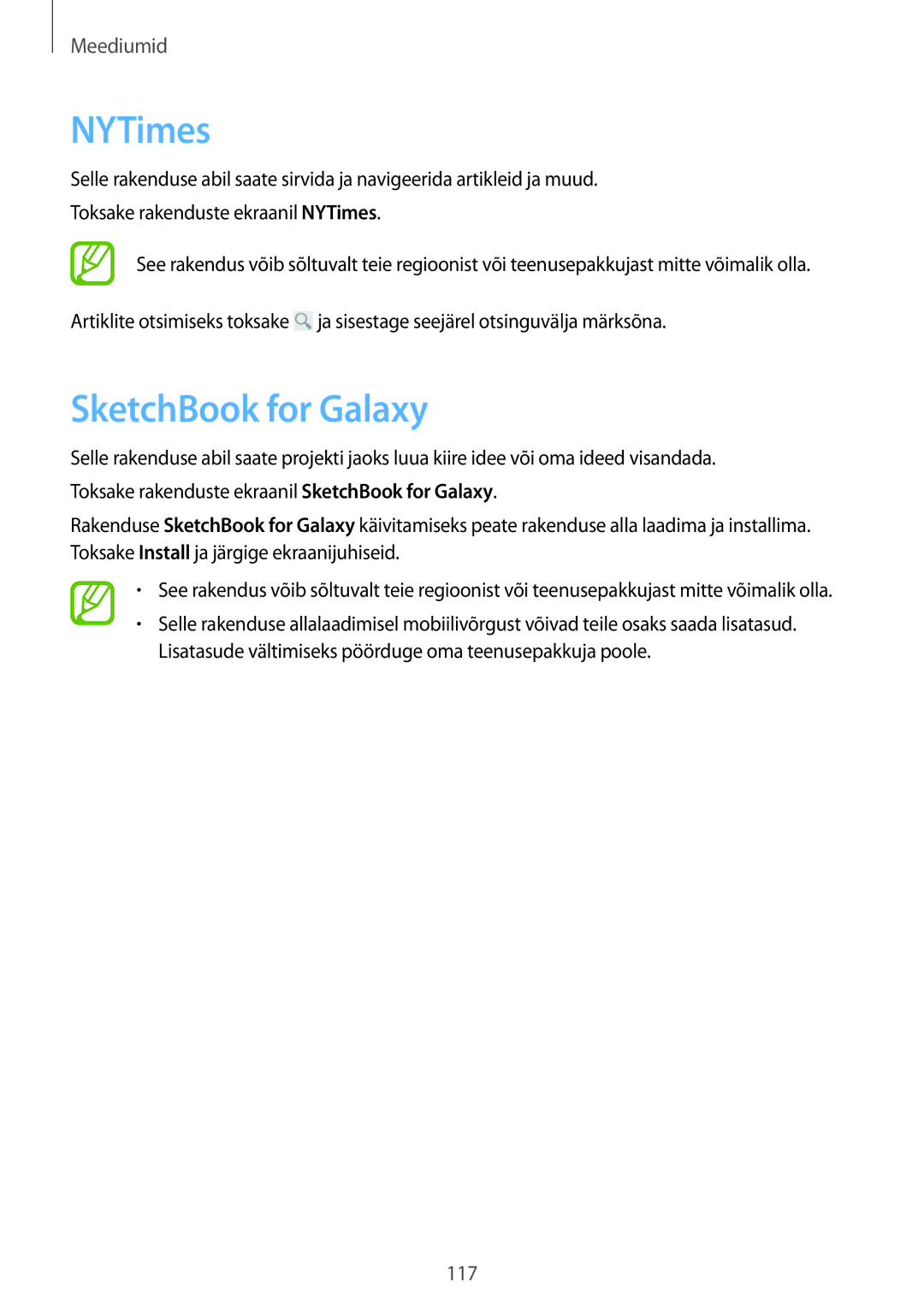 Samsung SM-P9050ZWASEB, SM-P9050ZKASEB manual NYTimes, SketchBook for Galaxy 