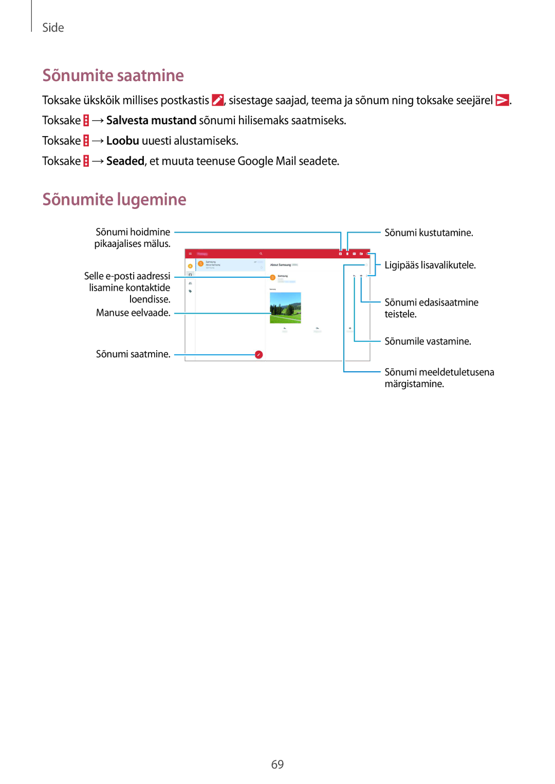 Samsung SM-P9050ZWASEB, SM-P9050ZKASEB manual Sõnumile vastamine 