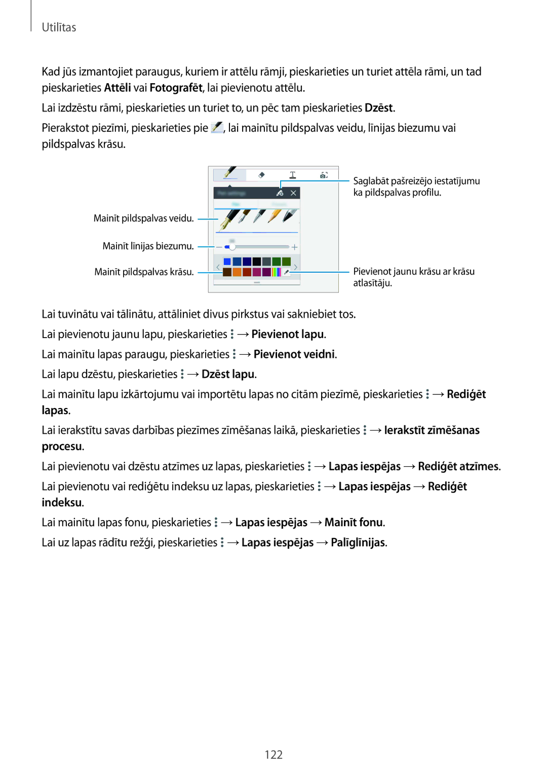 Samsung SM-P9050ZKASEB, SM-P9050ZWASEB manual 122 