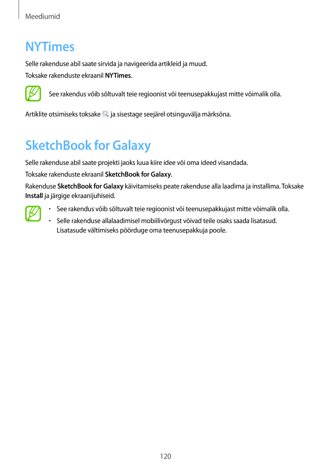 Samsung SM-P9050ZKASEB, SM-P9050ZWASEB manual NYTimes, SketchBook for Galaxy 