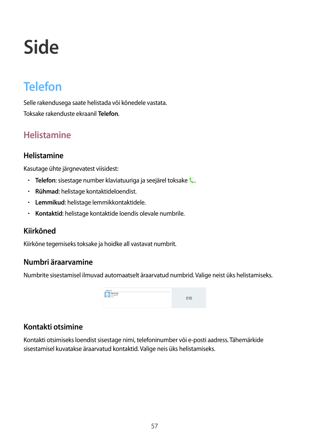 Samsung SM-P9050ZWASEB, SM-P9050ZKASEB manual Telefon, Helistamine 