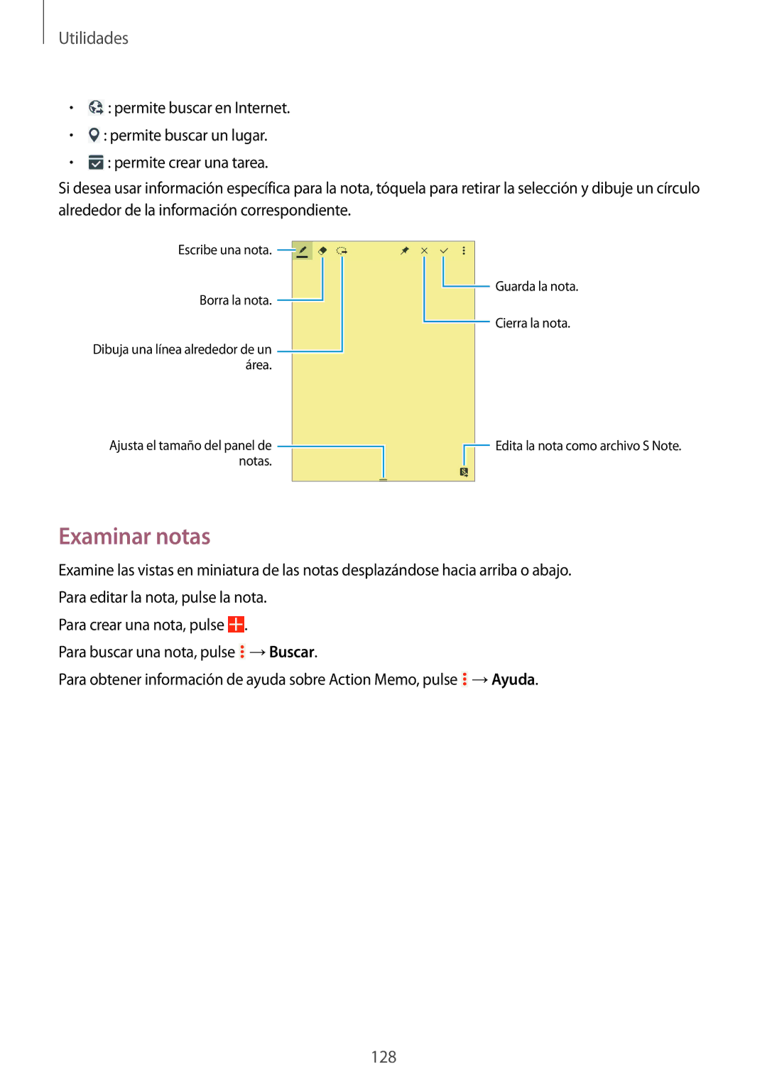 Samsung SM-P9050ZKAPHE, SM-P9050ZKATPH, SM-P9050ZWATPH, SM-P9050ZKAXSK, SM-P9050ZWAPHE manual Examinar notas 