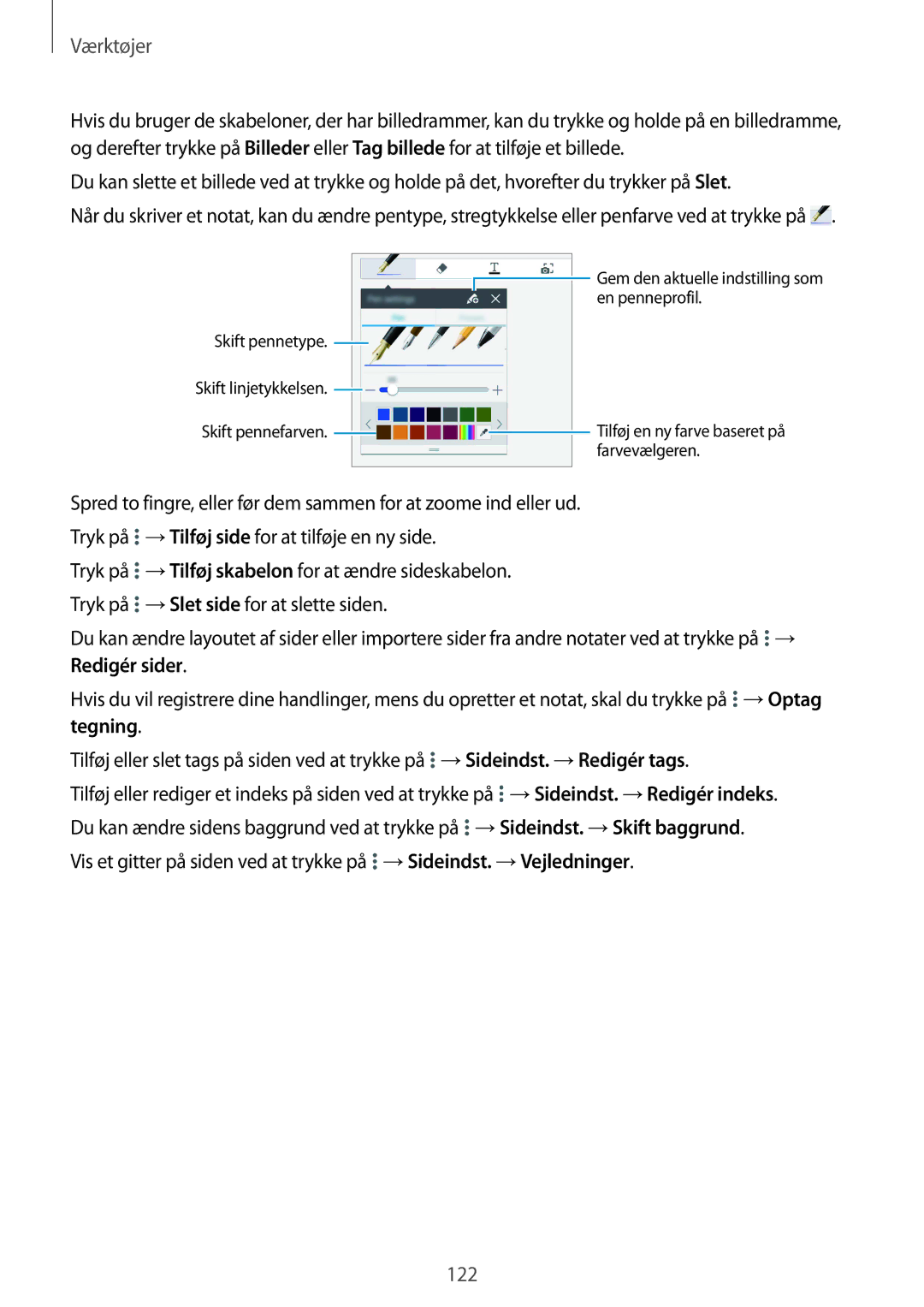 Samsung SM-P9050ZKANEE, SM-P9050ZWANEE, SM-P9050ZKYNEE, SM-P9050ZWYNEE manual 122 