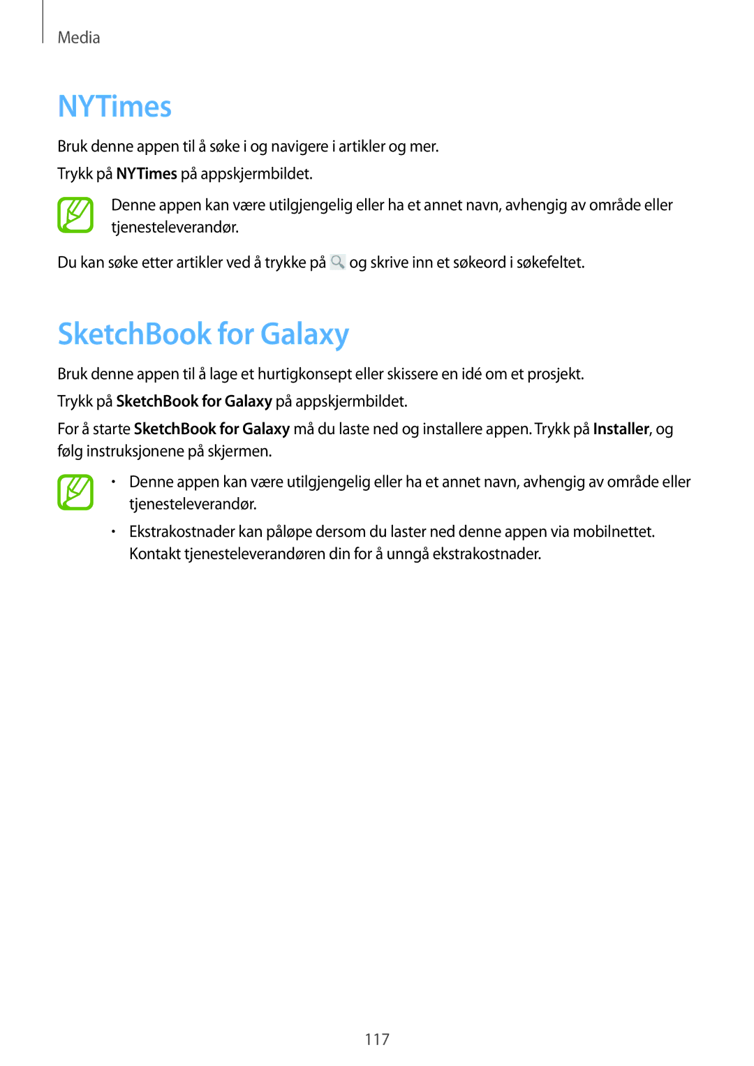 Samsung SM-P9050ZKYNEE, SM-P9050ZWANEE, SM-P9050ZKANEE, SM-P9050ZWYNEE manual NYTimes, SketchBook for Galaxy 