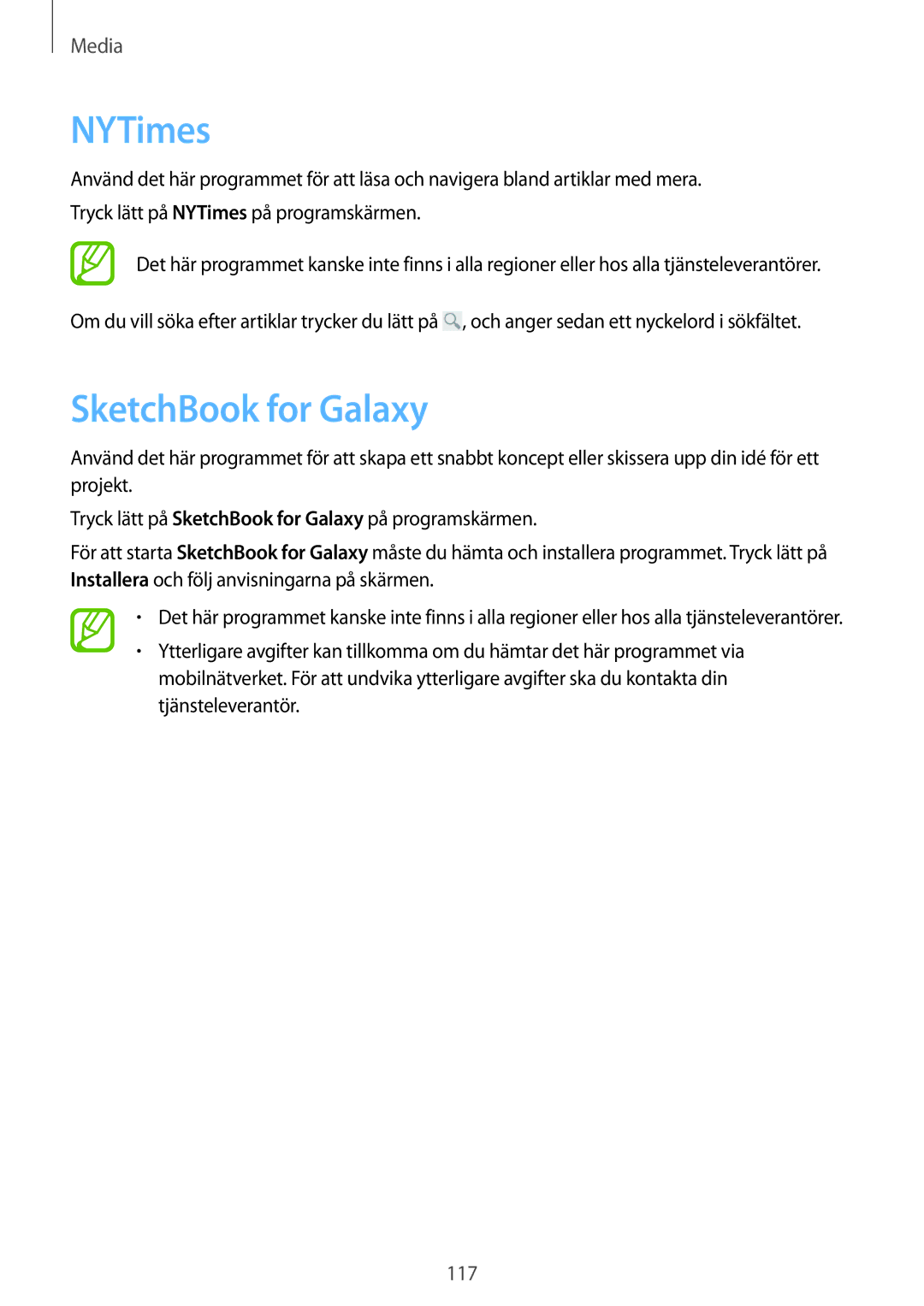 Samsung SM-P9050ZKYNEE, SM-P9050ZWANEE, SM-P9050ZKANEE, SM-P9050ZWYNEE manual NYTimes, SketchBook for Galaxy 