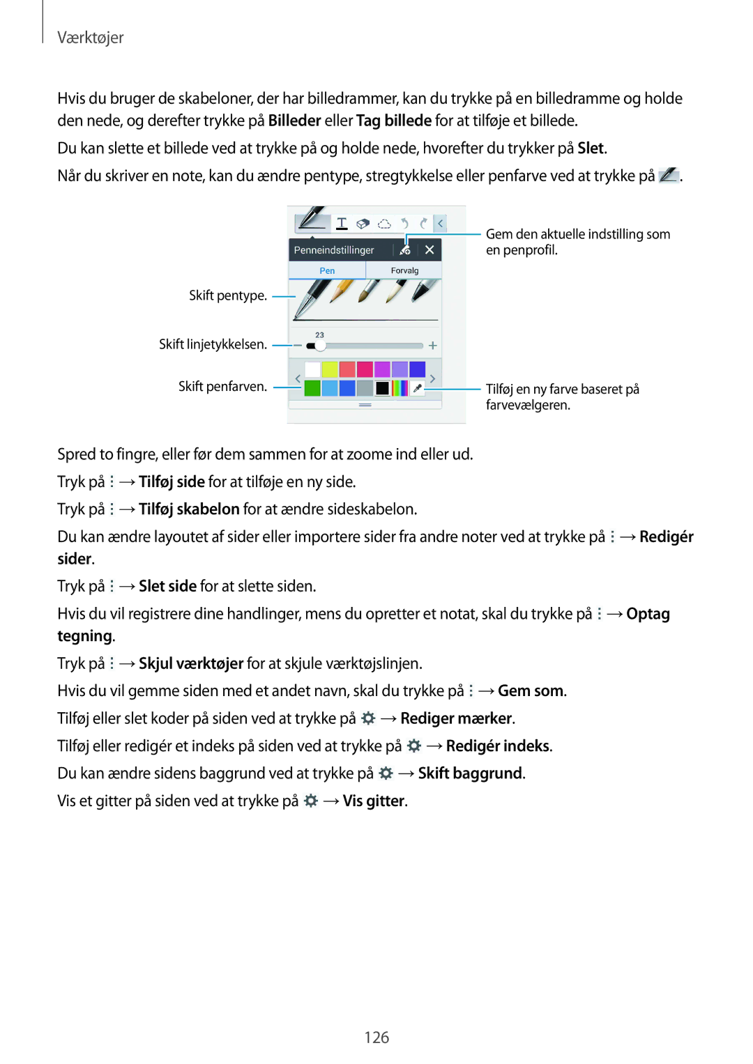 Samsung SM-P9050ZKANEE, SM-P9050ZWANEE, SM-P9050ZKYNEE, SM-P9050ZWYNEE manual 126 